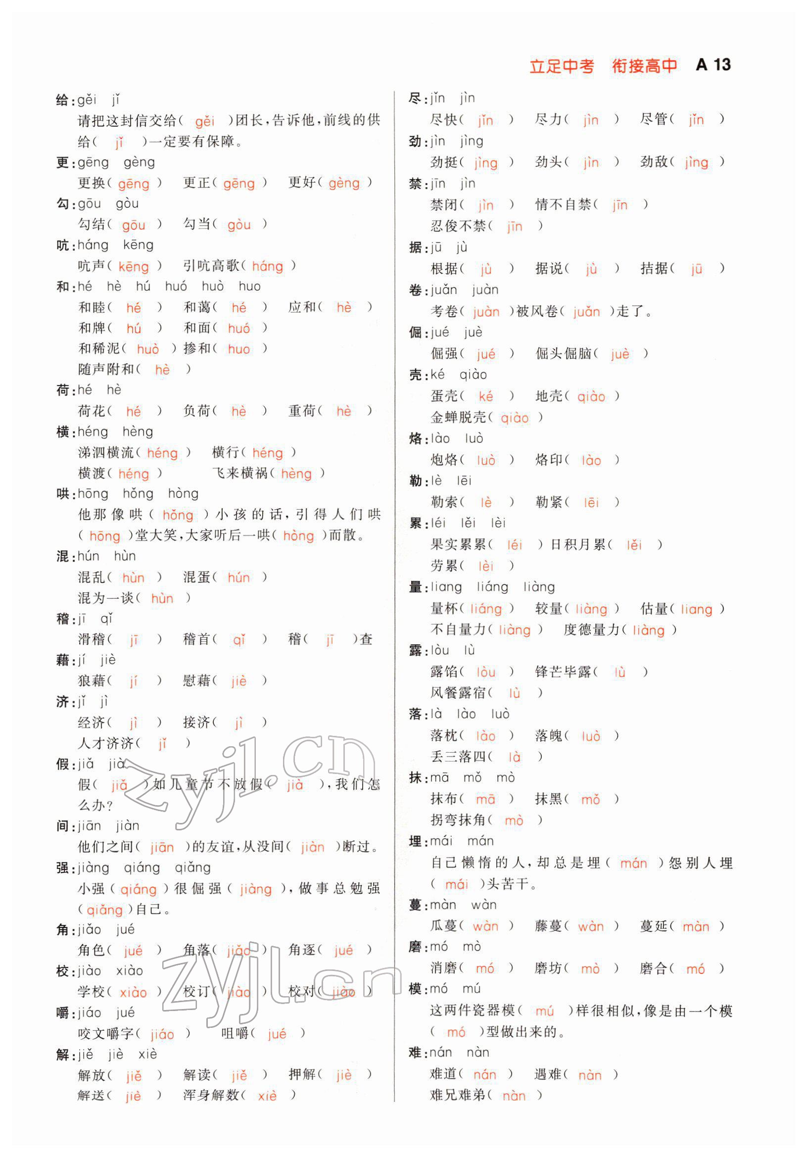 2022年中考先鋒語文人教版甘肅專版吉林出版集團 參考答案第39頁