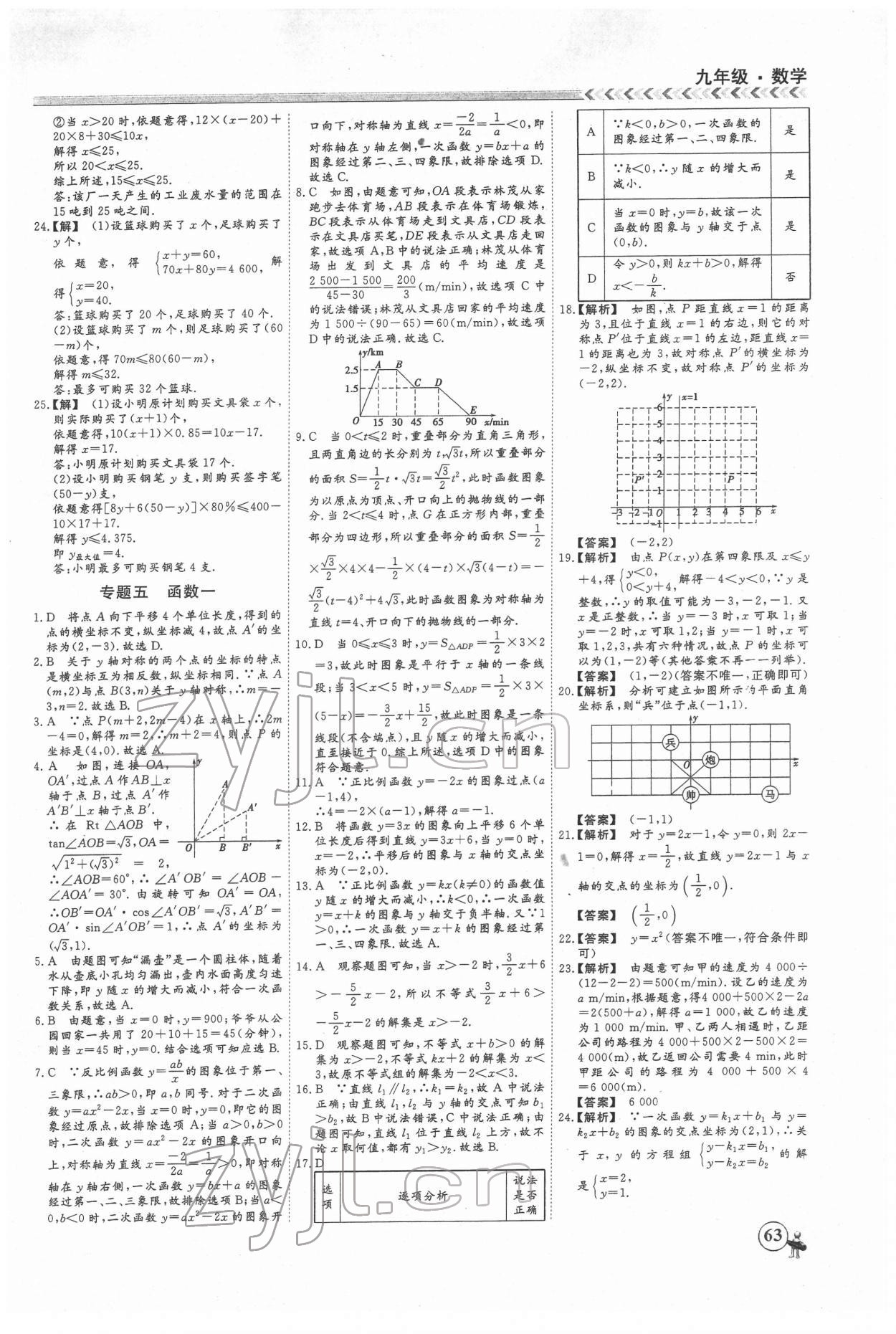 2022年假期冲冠云南大学出版社九年级数学 第3页