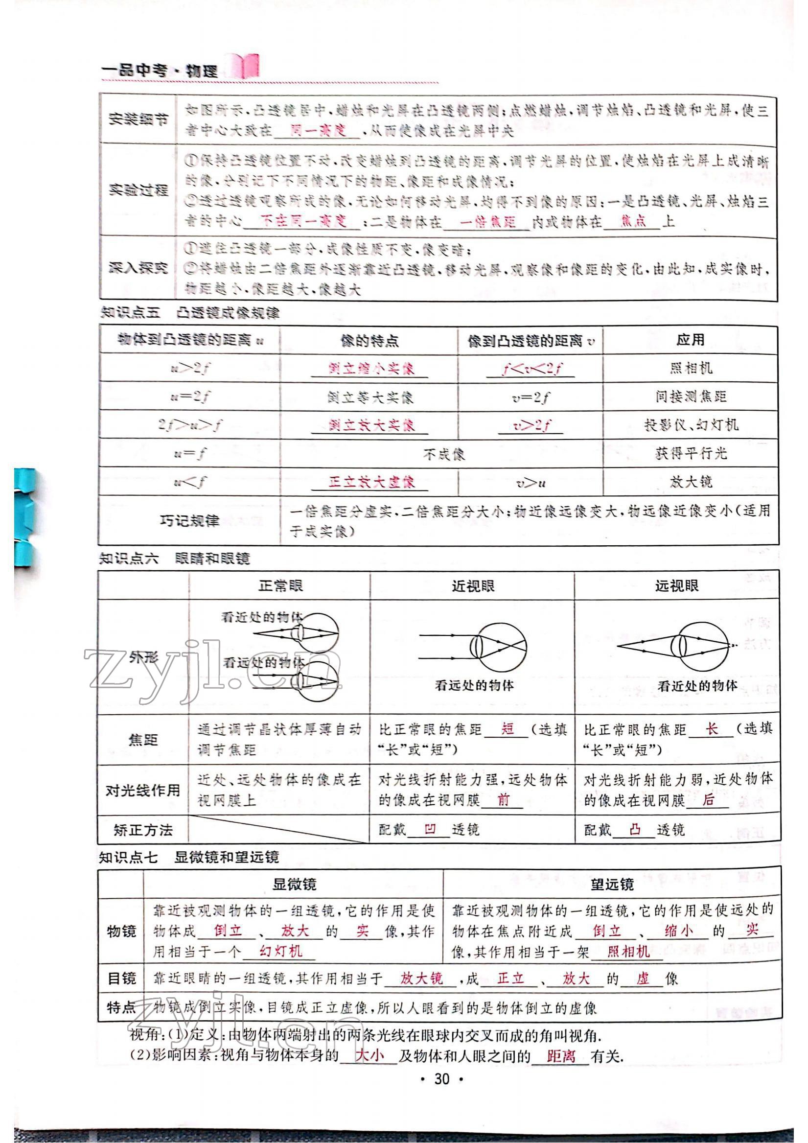 2022年一品中考物理中考 參考答案第32頁