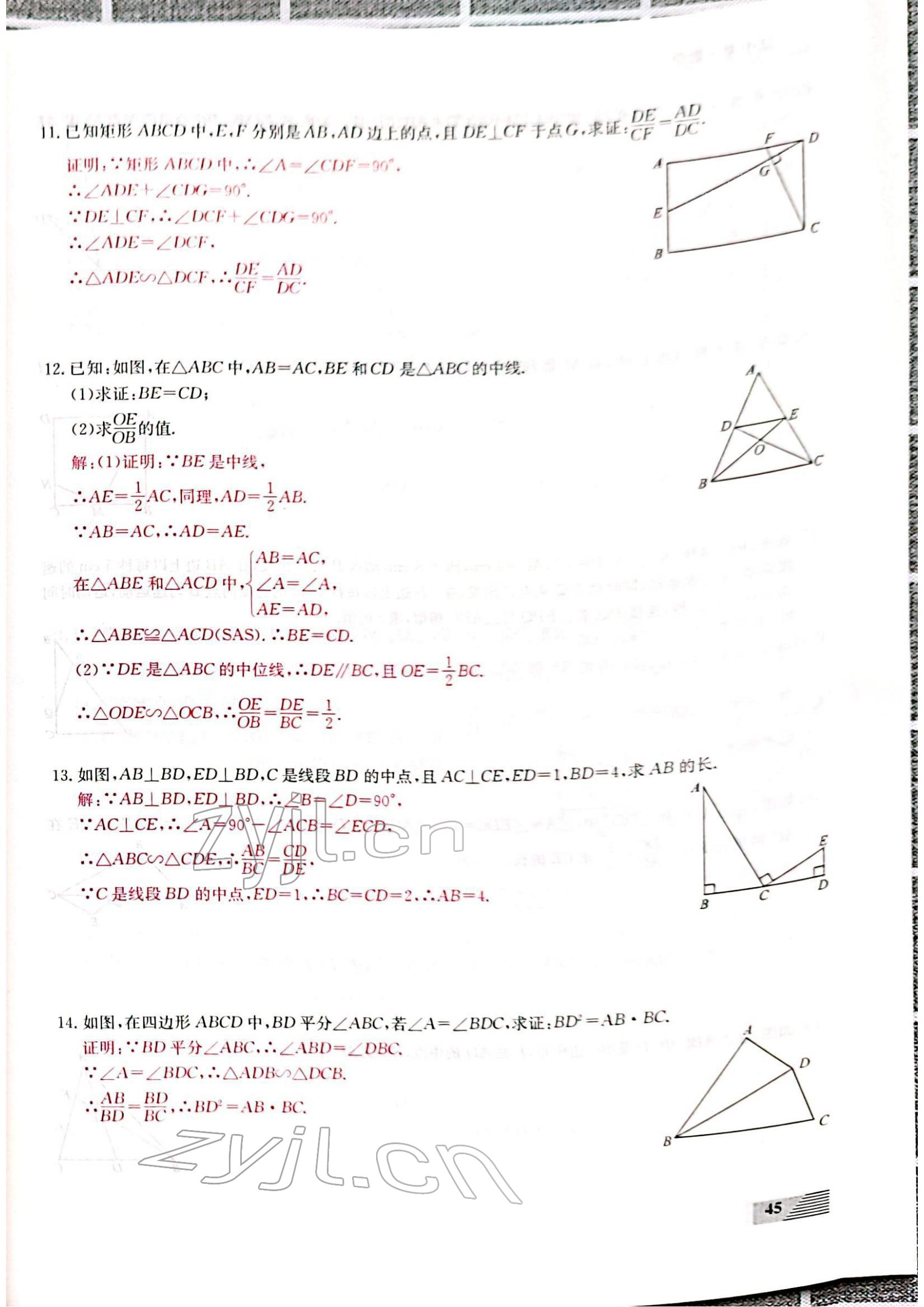 2022年新動力一品中考數(shù)學(xué)螺旋復(fù)習(xí)法 參考答案第45頁