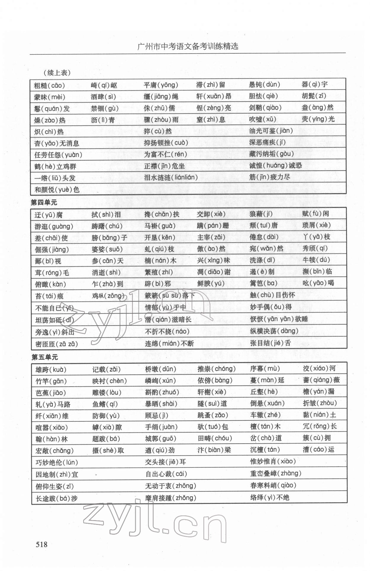 2022年廣州市中考語文備考訓練精選 第4頁