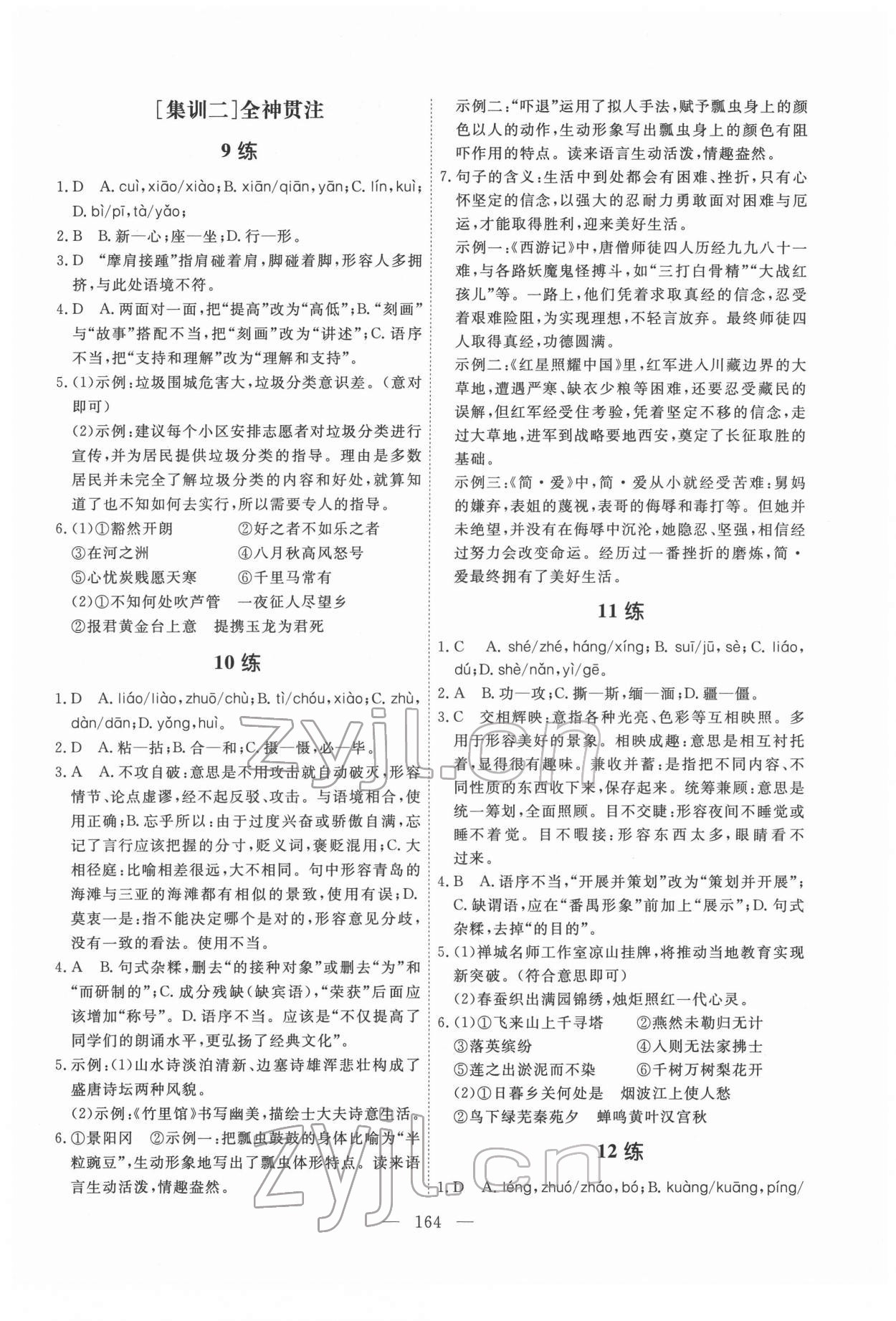 2022年一飛沖天基礎知識訓練語文廣州專版 第4頁