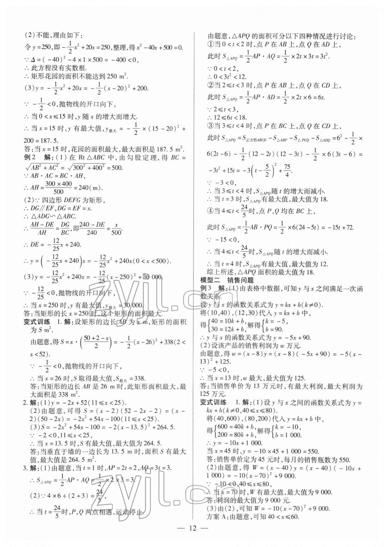 2022年中考通數(shù)學(xué)河南專版 參考答案第11頁(yè)