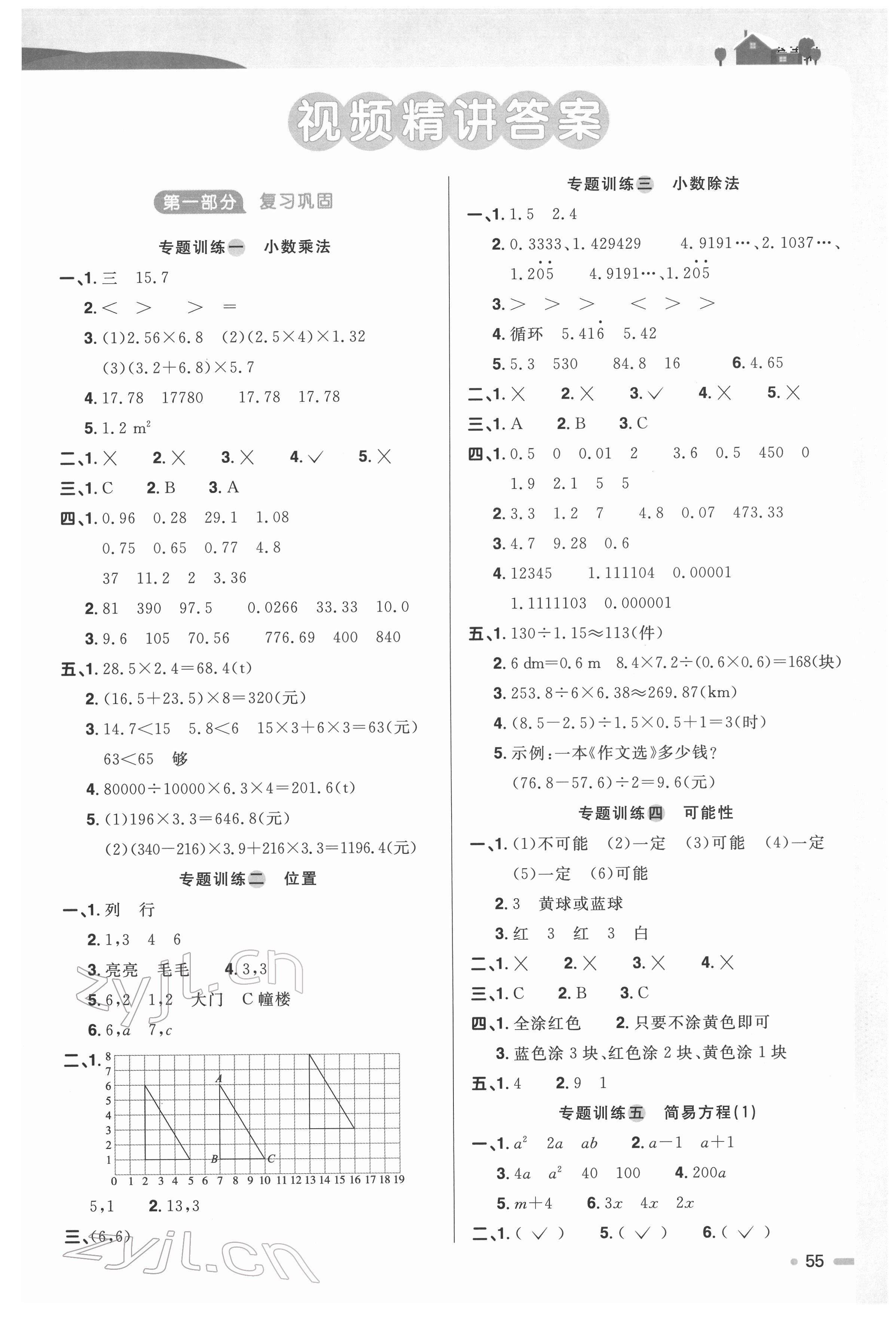 2022年陽(yáng)光同學(xué)寒假銜接五年級(jí)數(shù)學(xué)人教版 第1頁(yè)