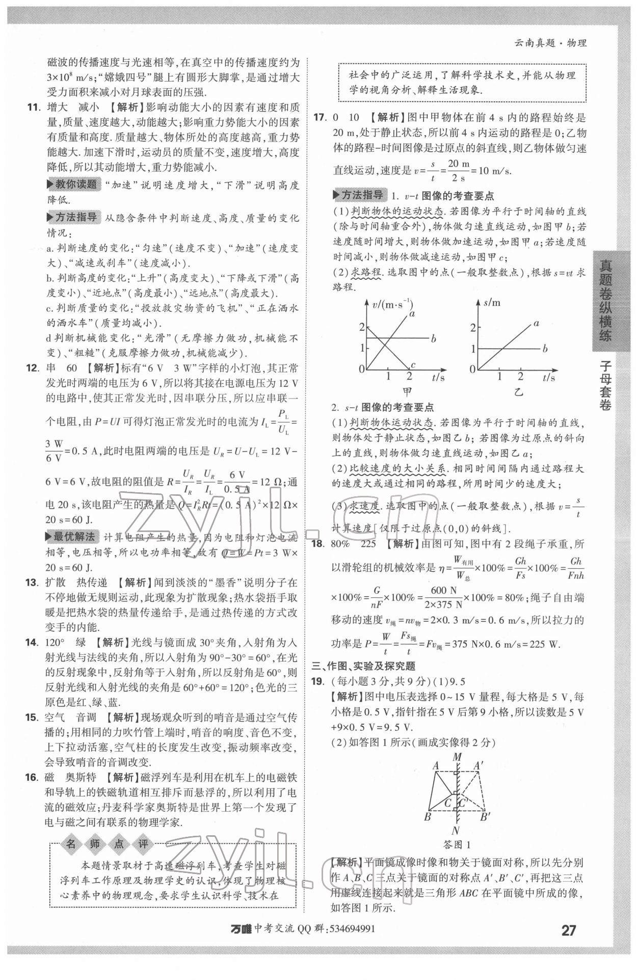 2022年萬(wàn)唯中考云南真題物理 第27頁(yè)