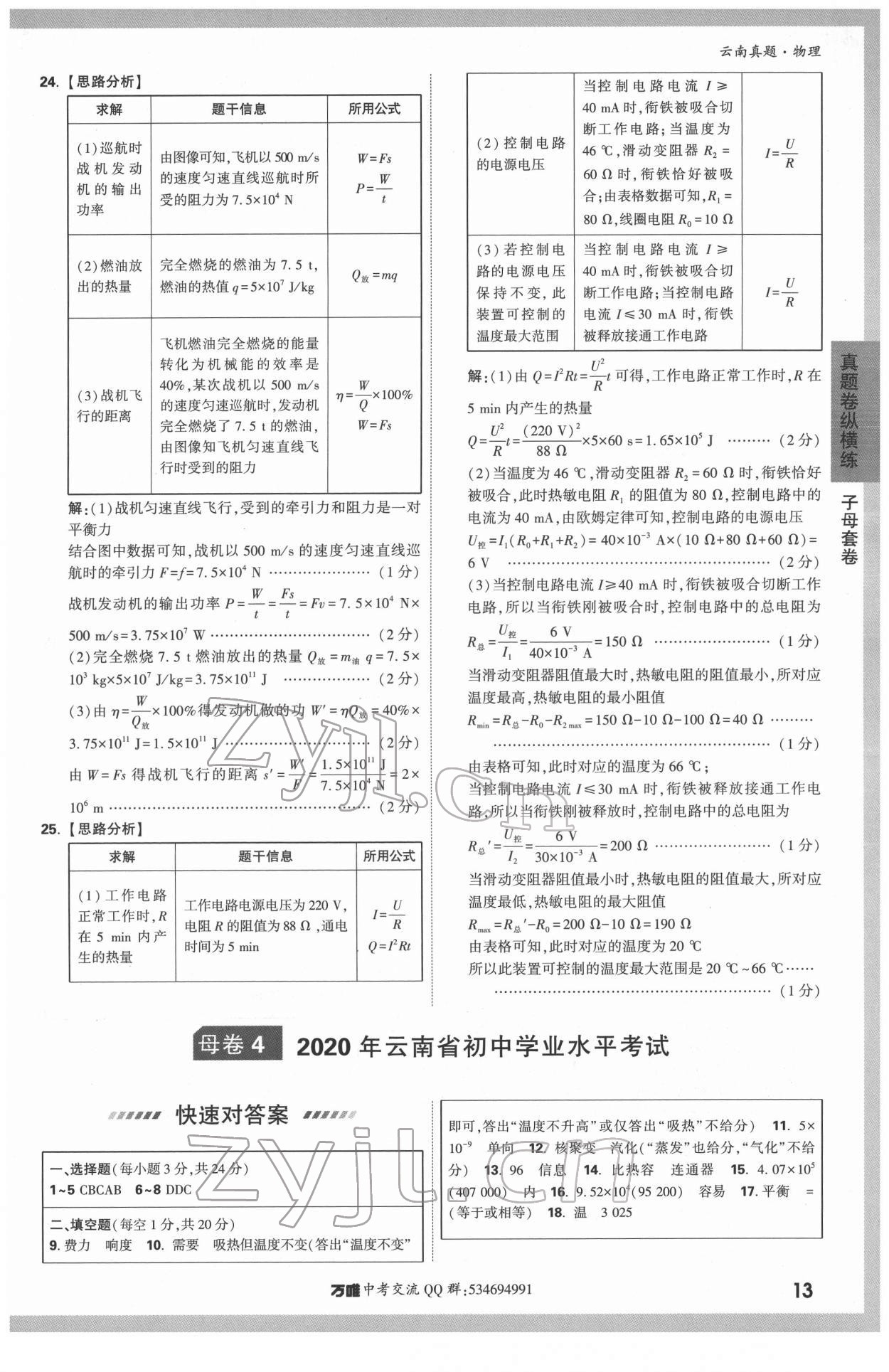 2022年萬唯中考云南真題物理 第13頁