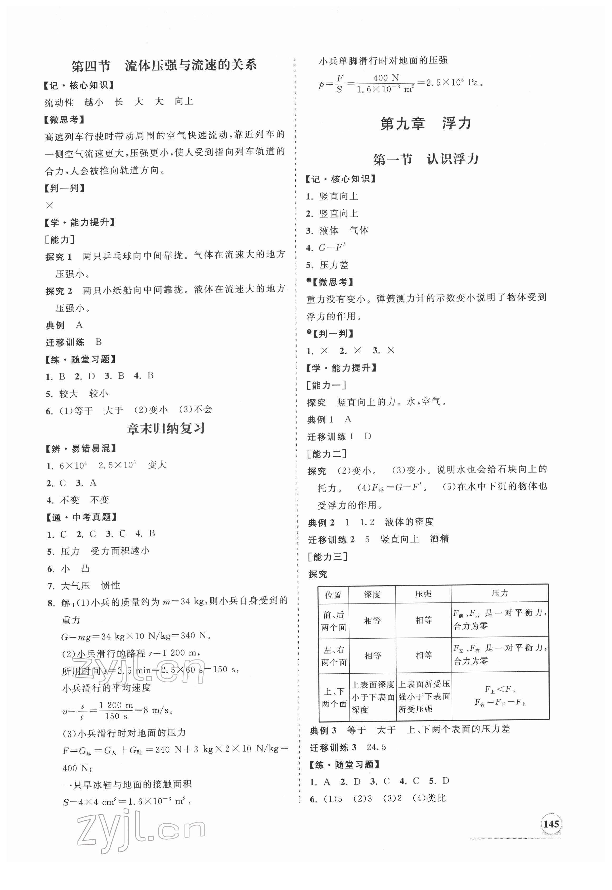 2022年新課程同步練習(xí)冊(cè)八年級(jí)物理下冊(cè)滬科版 第5頁(yè)