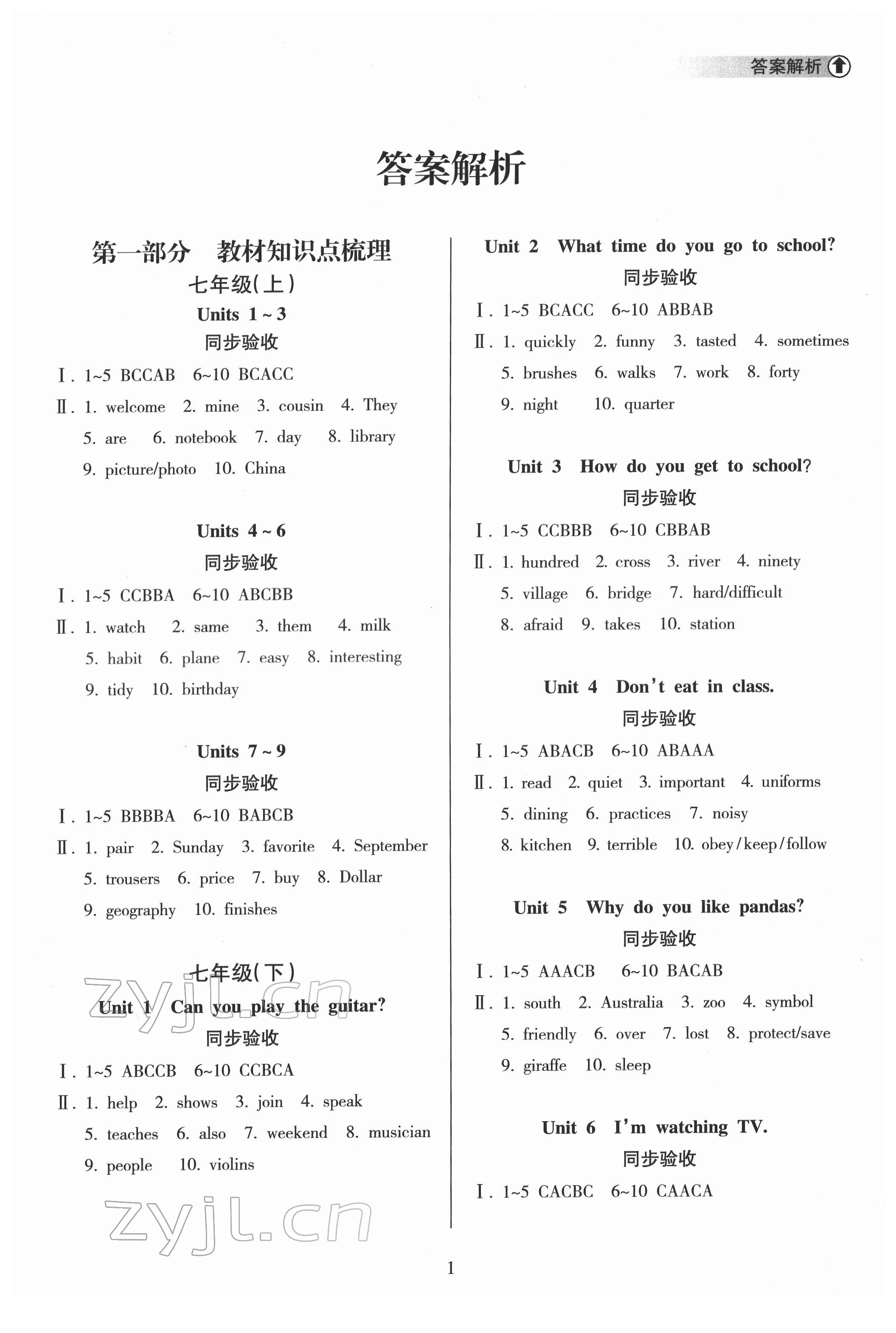 2022年海南中學(xué)中考總復(fù)習(xí)英語人教版 第1頁