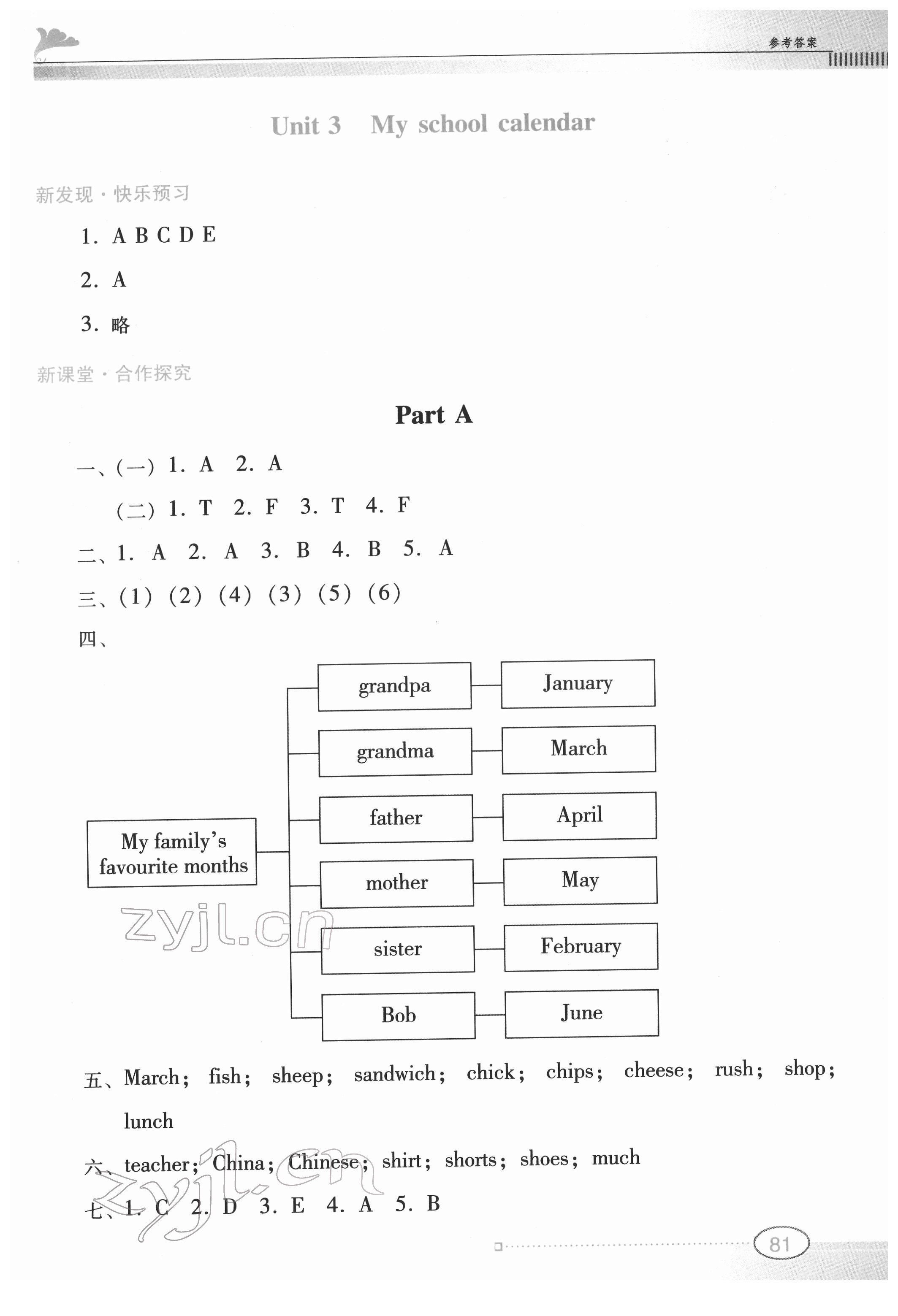 2022年南方新課堂金牌學(xué)案五年級(jí)英語(yǔ)下冊(cè)人教版 第5頁(yè)