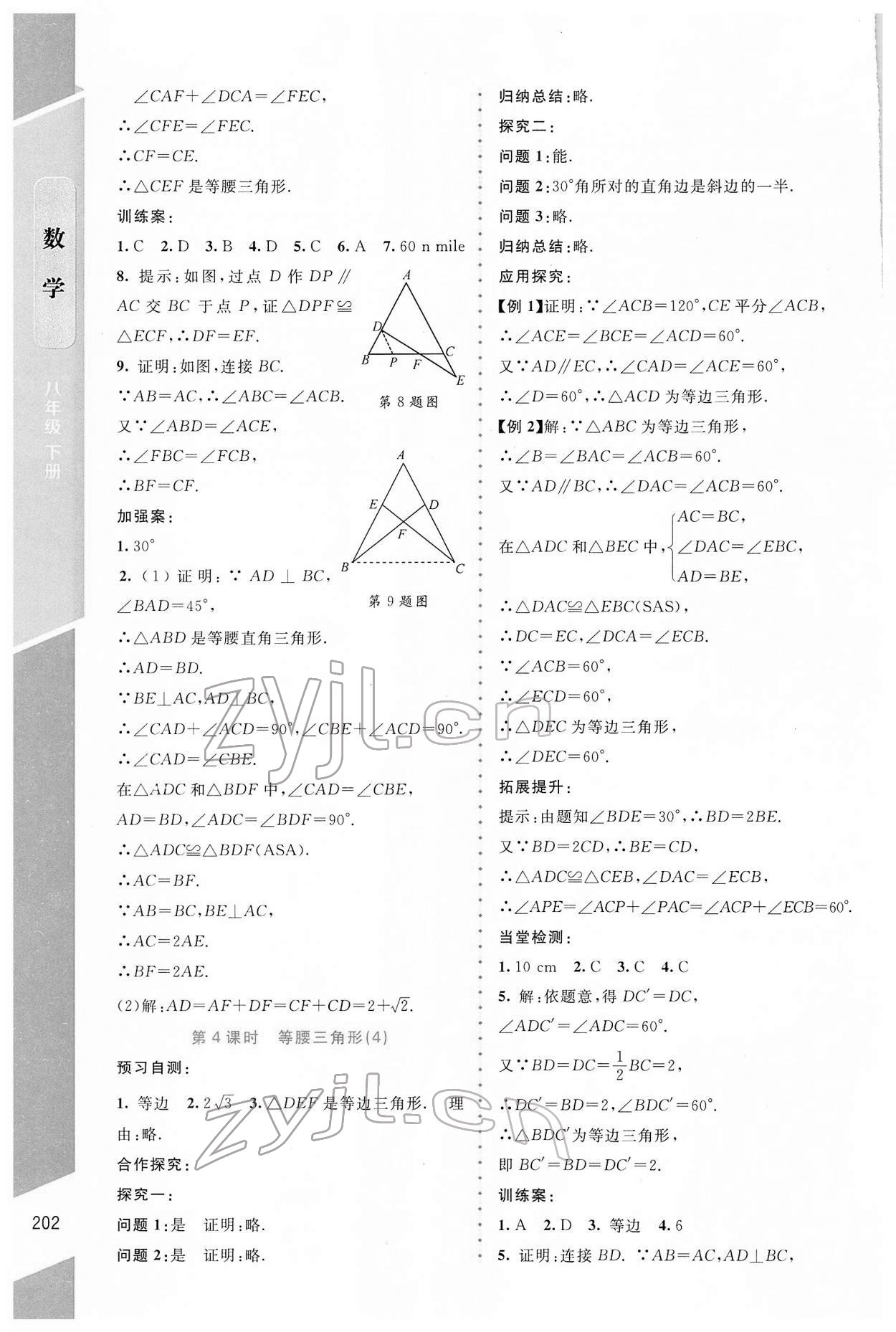 2022年课堂精练八年级数学下册北师大版大庆专版 第4页