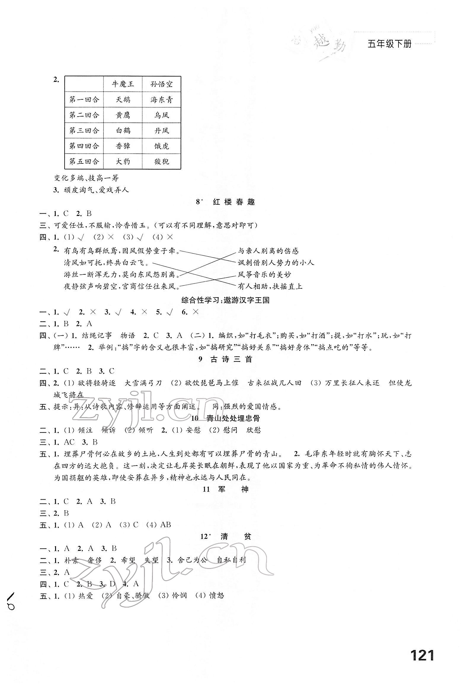 2022年練習(xí)與測(cè)試五年級(jí)語(yǔ)文下冊(cè)人教版 第3頁(yè)