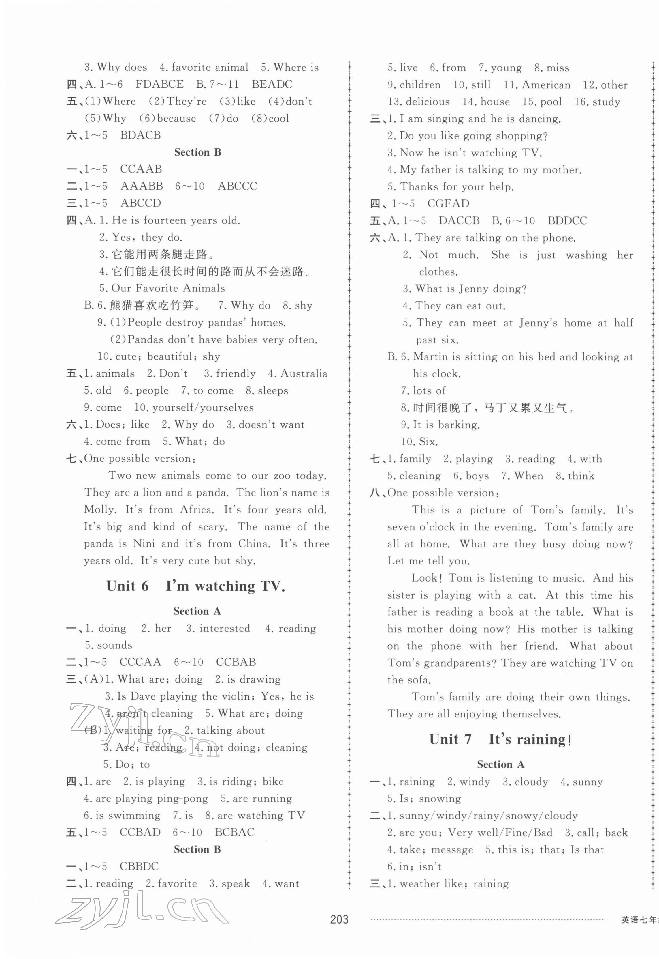 2022年同步練習(xí)冊配套單元檢測卷七年級英語下冊人教版 第3頁