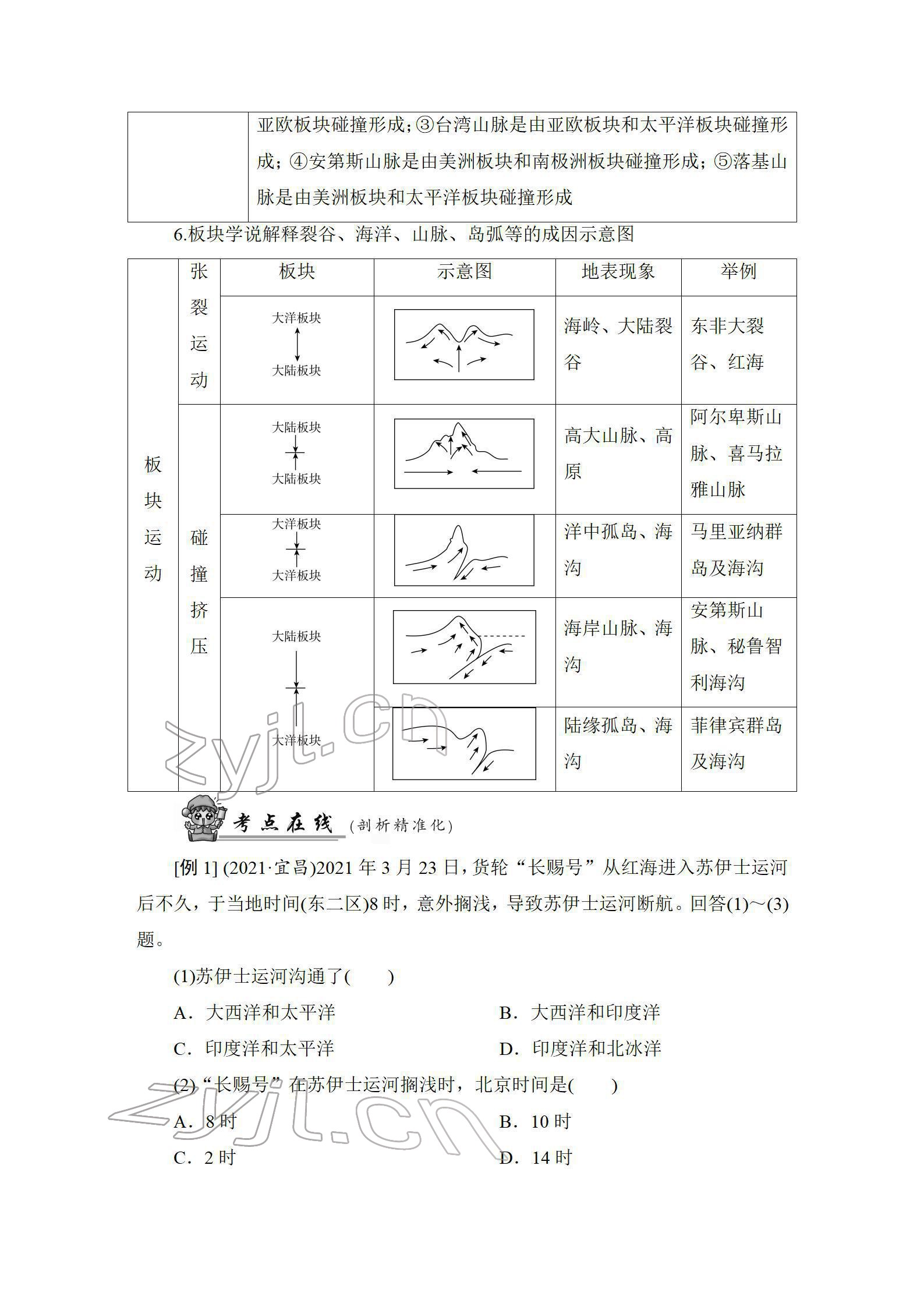 2022年新中考復(fù)習(xí)指南長江少年兒童出版社地理宜昌專版 參考答案第34頁