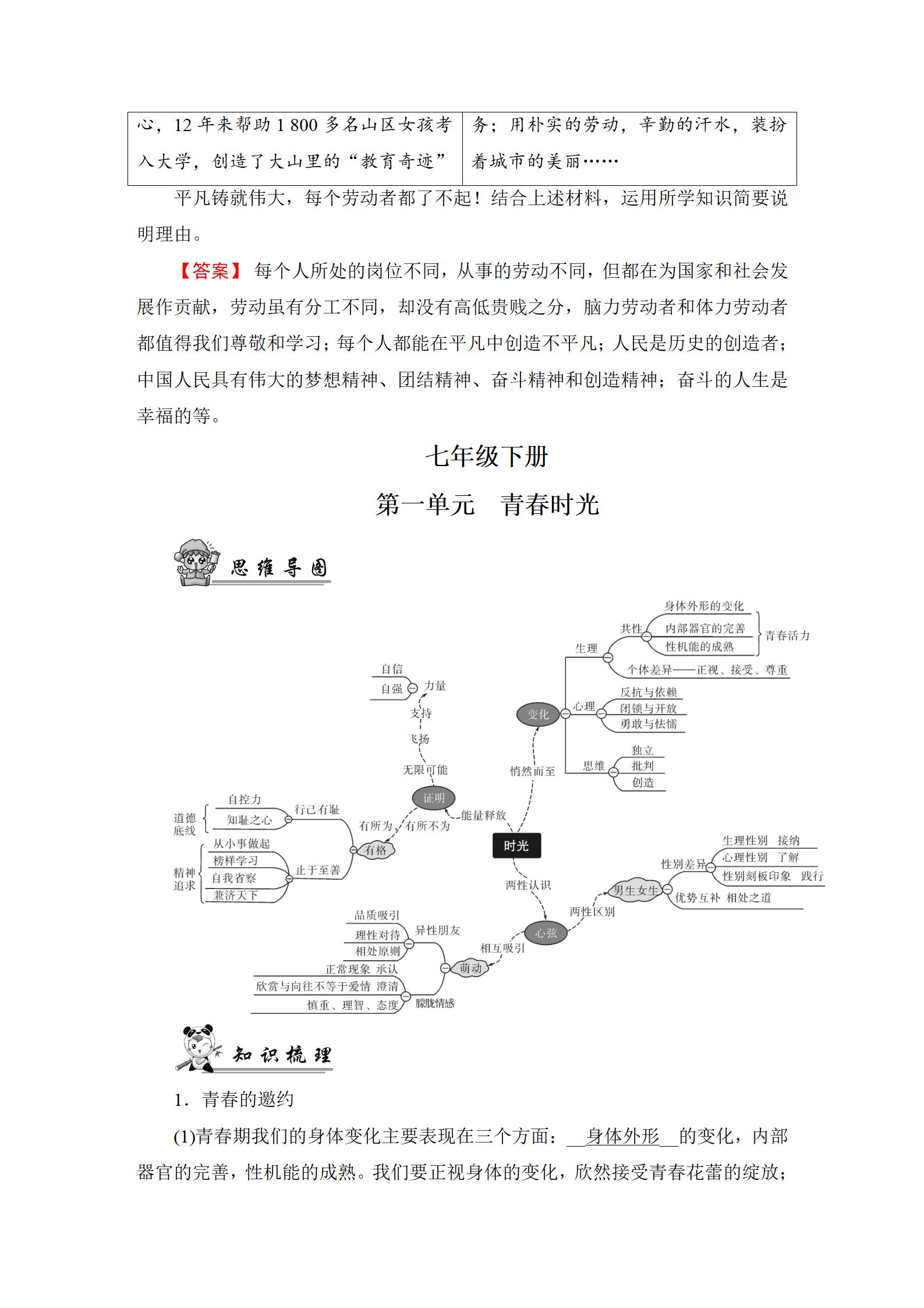 2022年新中考復(fù)習(xí)指南長江少年兒童出版社道德與法治宜昌專版 參考答案第25頁