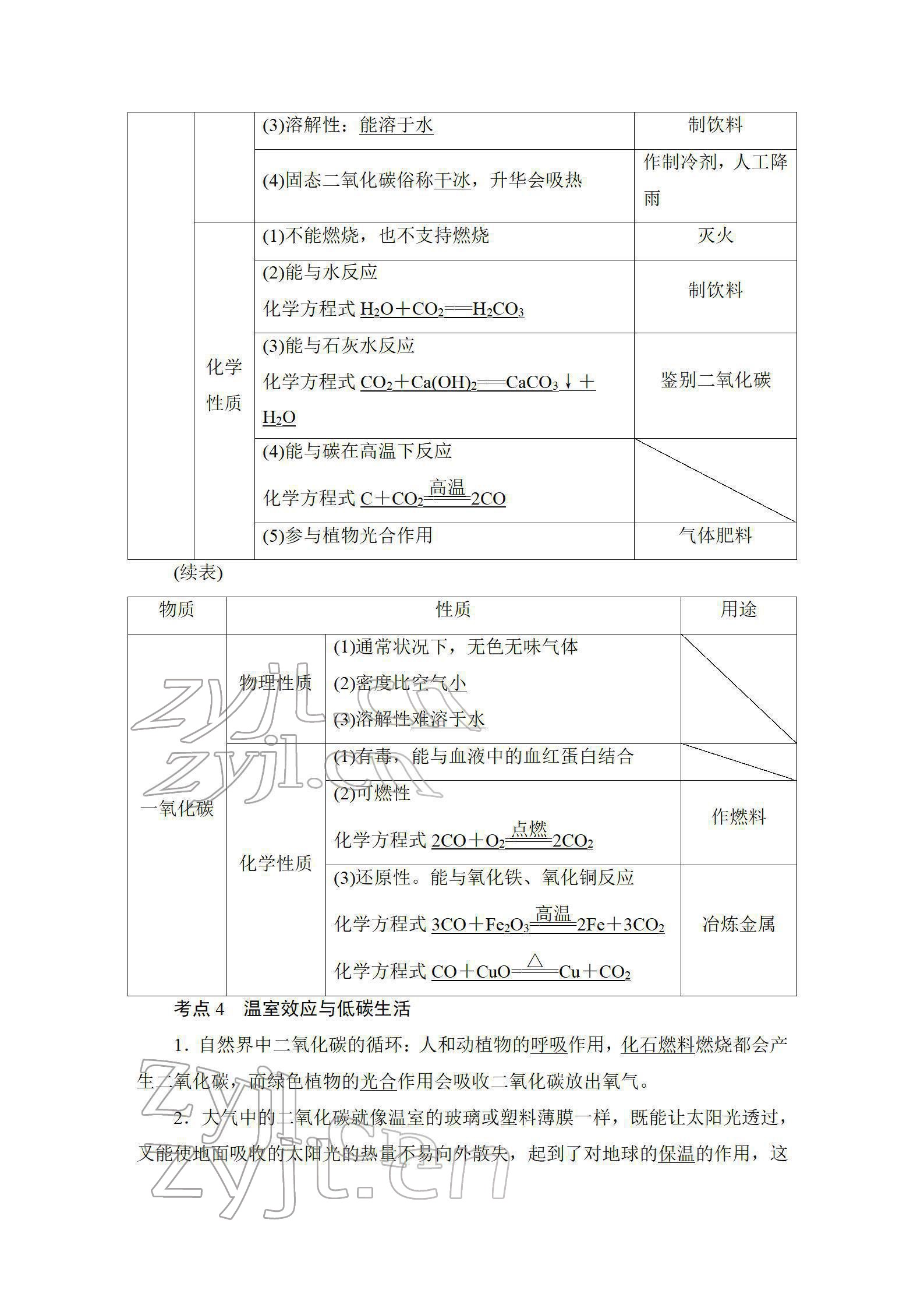 2022年中考復(fù)習(xí)指南長(zhǎng)江少年兒童出版社化學(xué)中考人教版 參考答案第36頁(yè)