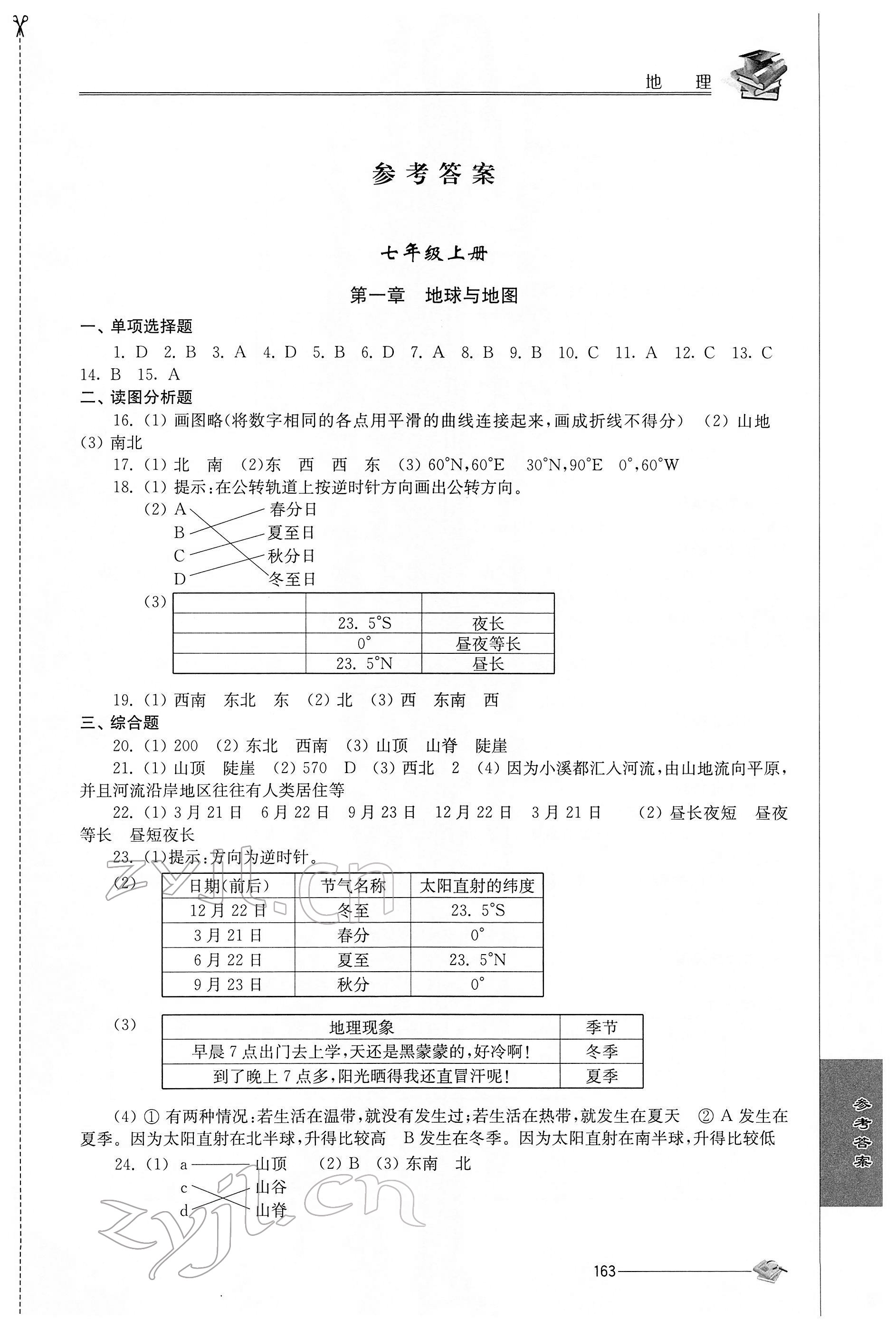 2022年初中复习与能力训练地理 第1页