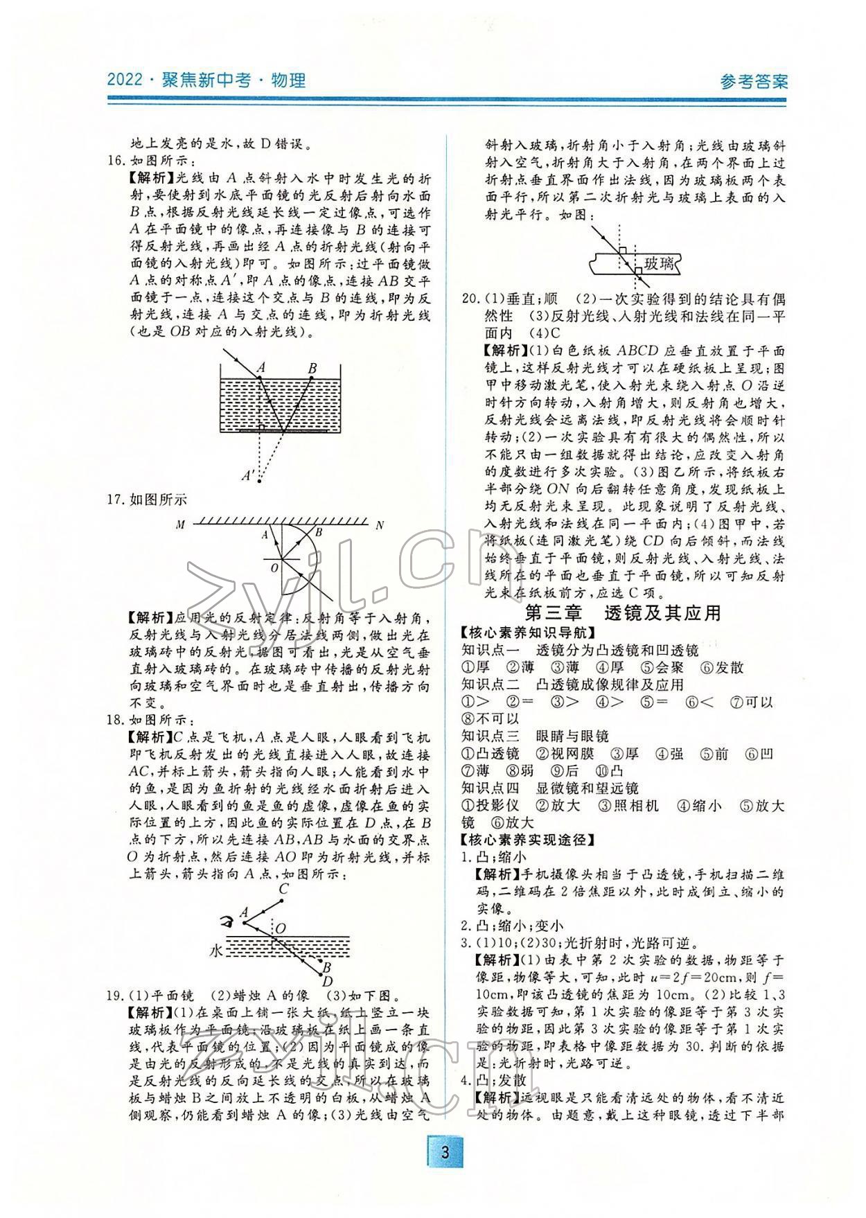 2022年聚焦新中考物理 參考答案第3頁