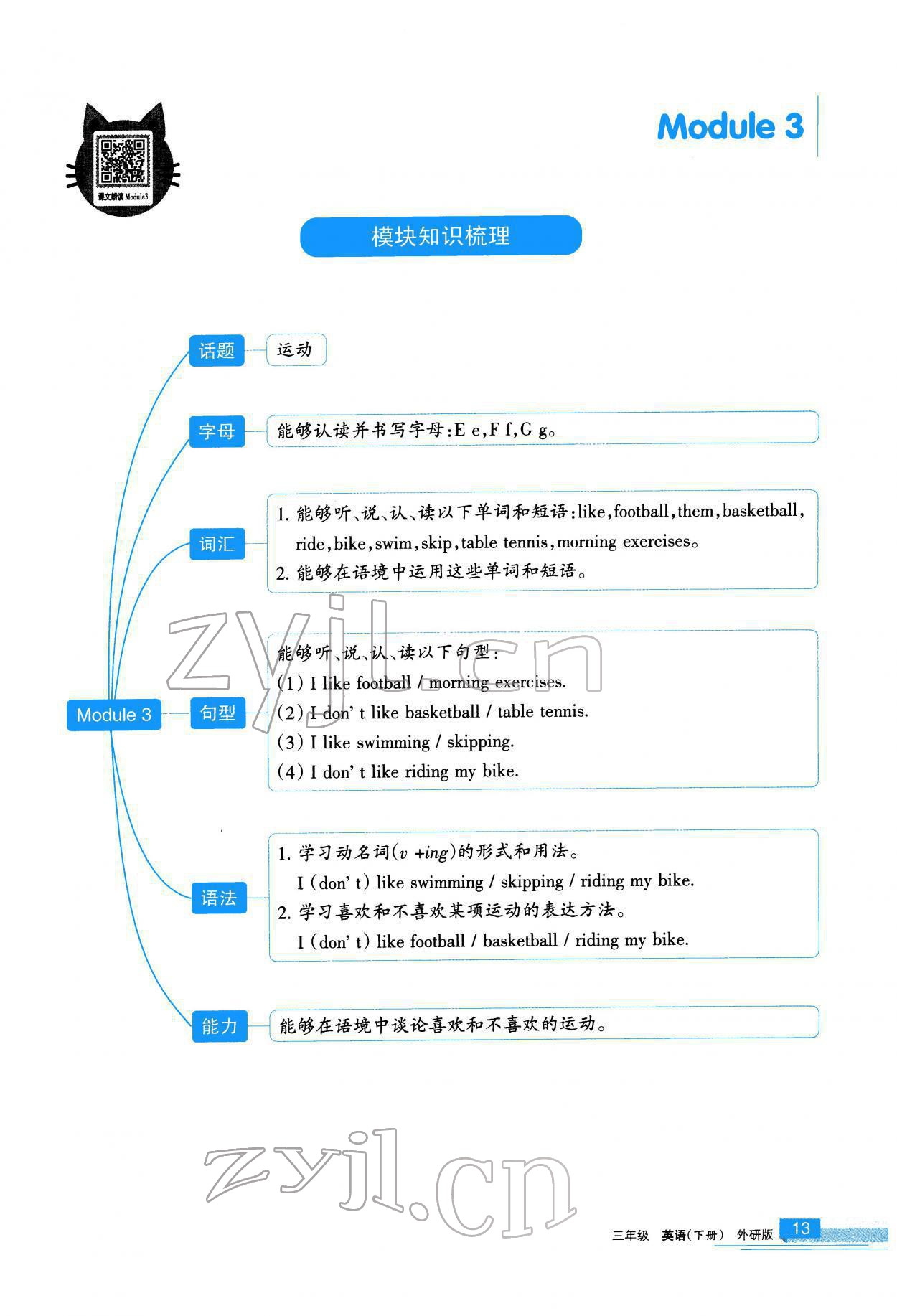 2022年學習之友三年級英語下冊外研版 參考答案第14頁