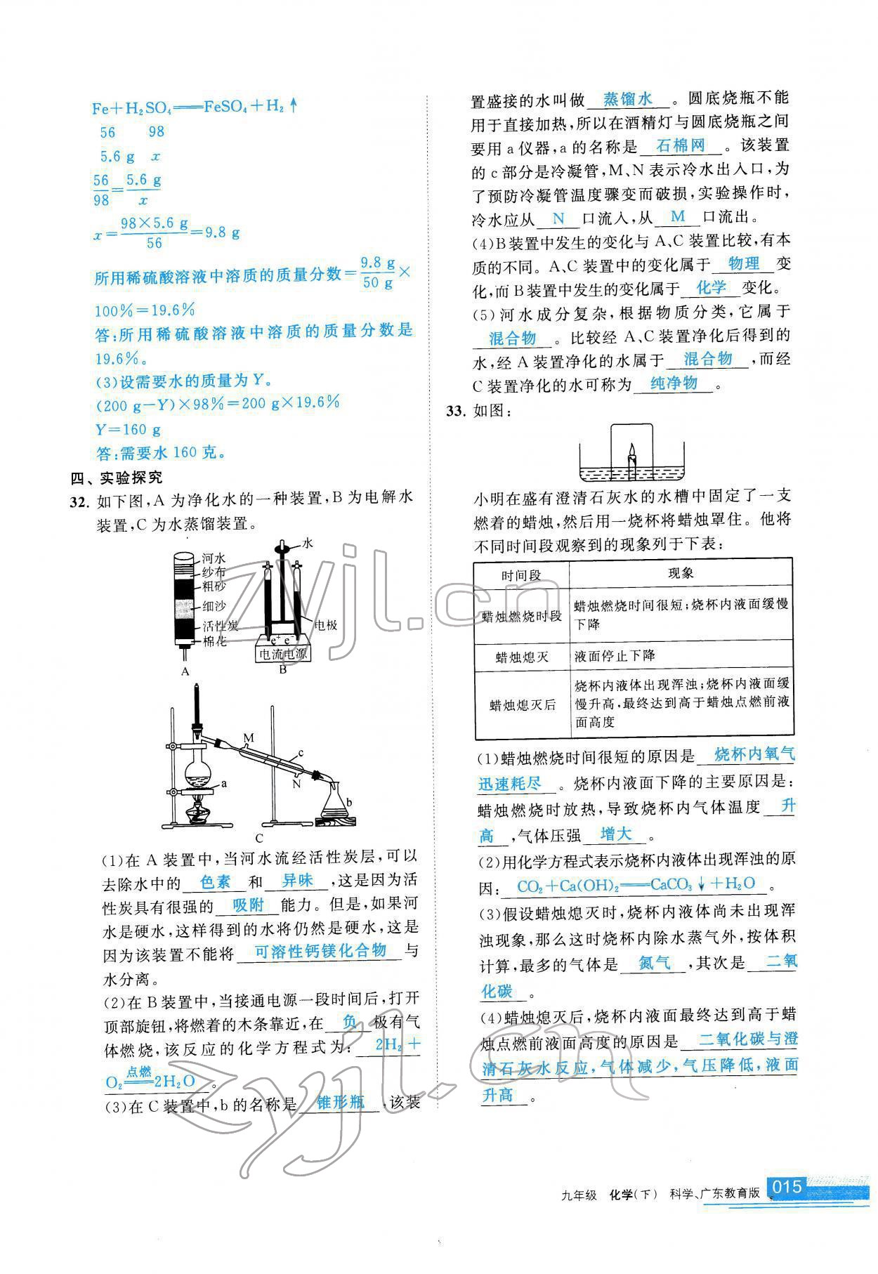 2022年學(xué)習(xí)之友九年級(jí)化學(xué)下冊(cè)科粵版 參考答案第16頁