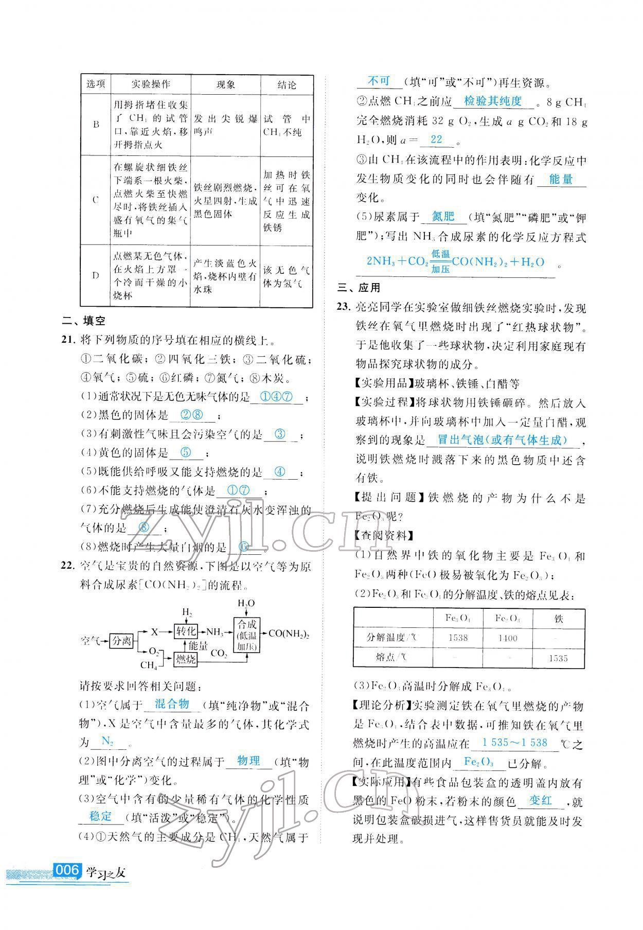 2022年學(xué)習(xí)之友九年級(jí)化學(xué)下冊(cè)人教版 參考答案第7頁