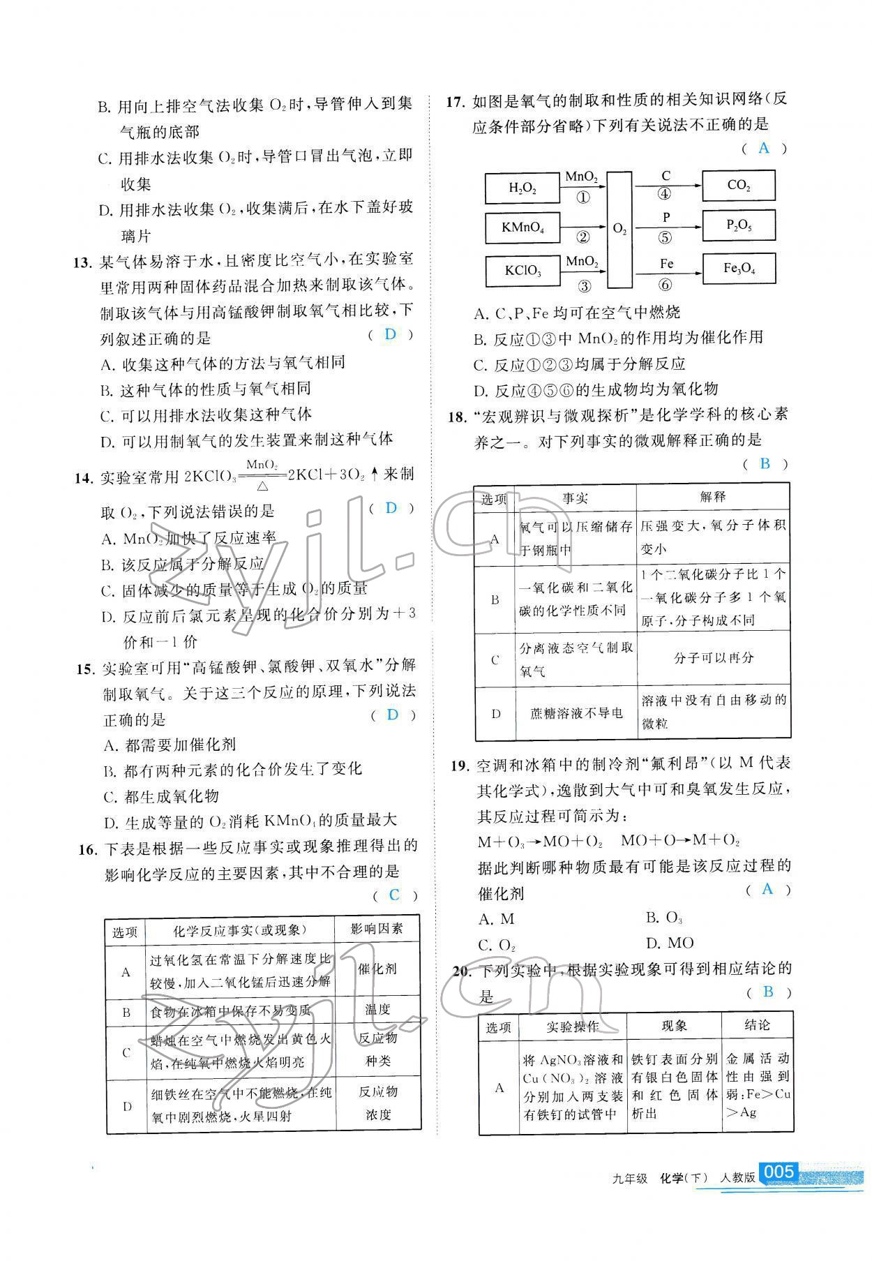 2022年學(xué)習(xí)之友九年級化學(xué)下冊人教版 參考答案第6頁