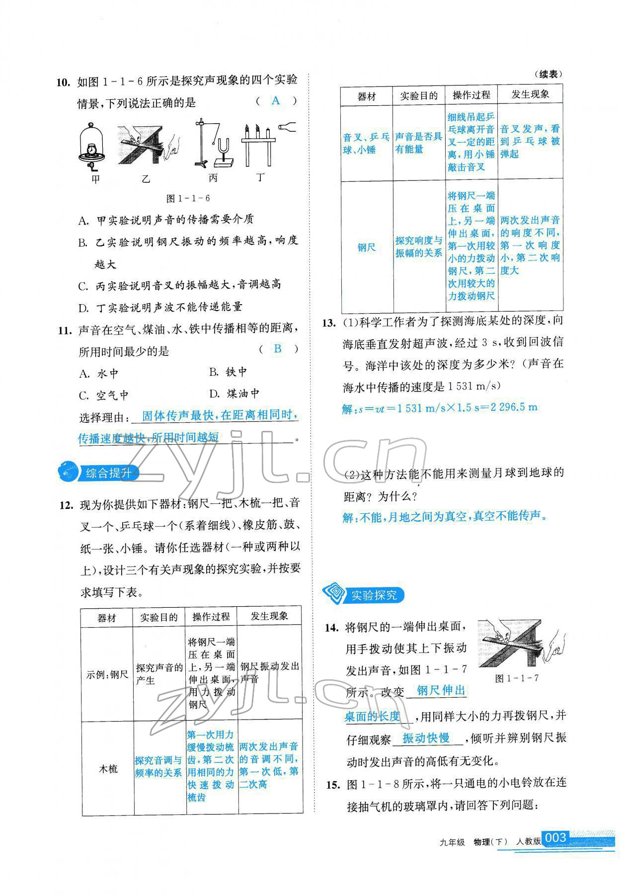 2022年學(xué)習(xí)之友九年級物理下冊人教版 參考答案第3頁