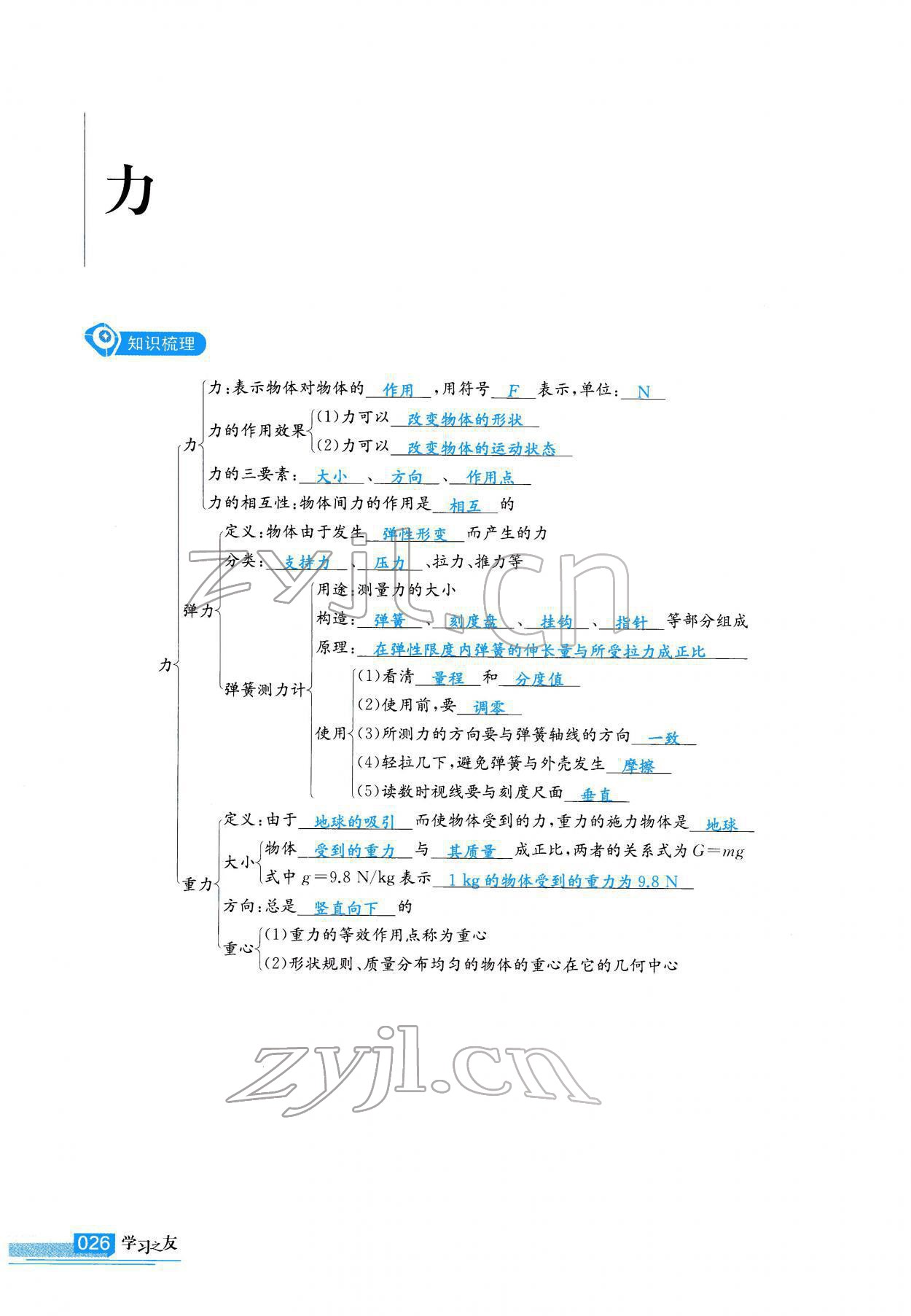 2022年學習之友九年級物理下冊人教版 參考答案第26頁