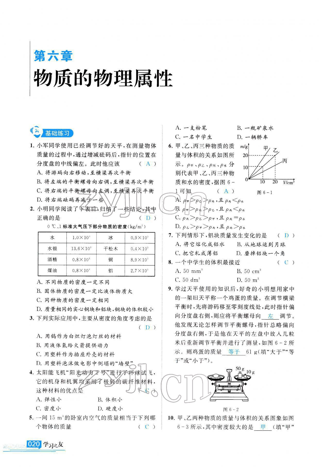 2022年学习之友九年级物理下册苏科版 参考答案第21页