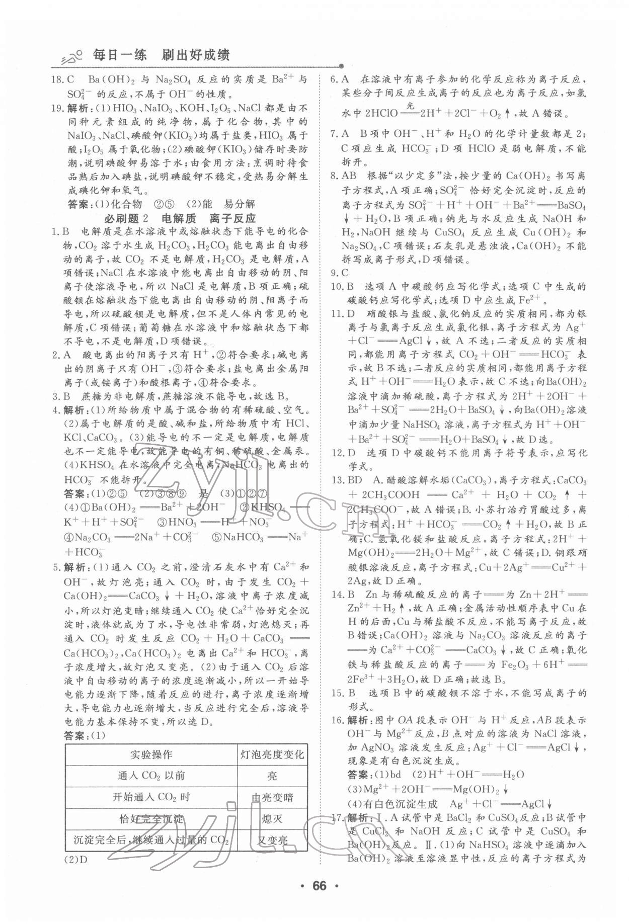 2022年高中假日必刷题高一化学 第2页