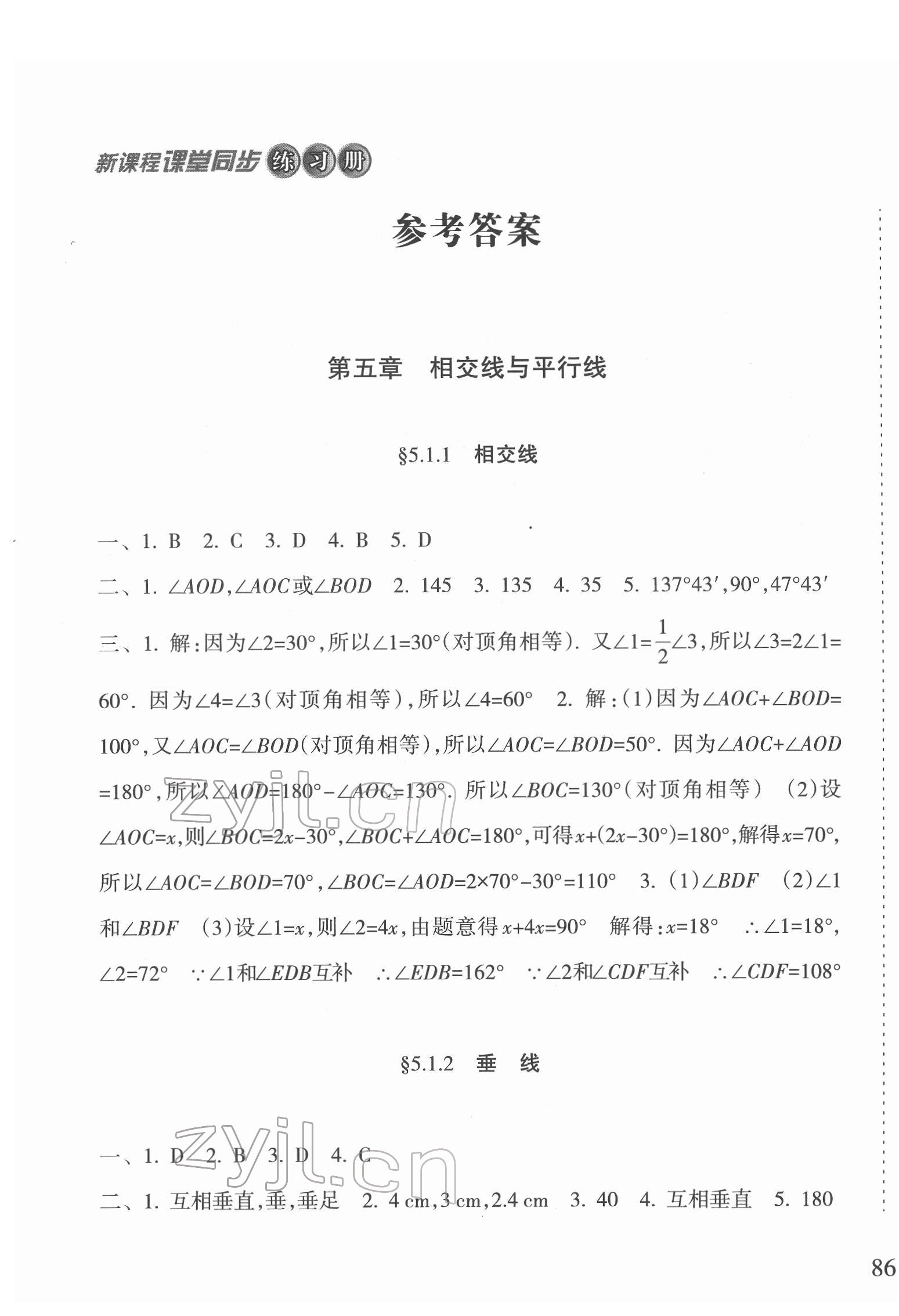 2022年新課程課堂同步練習(xí)冊(cè)七年級(jí)數(shù)學(xué)下冊(cè)人教版 第1頁