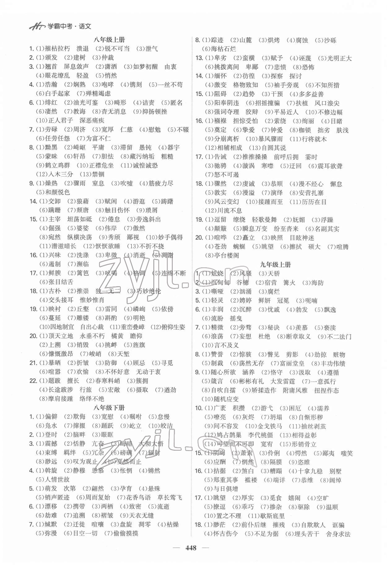 2022年翰庭學霸語文中考廣東專版 第8頁