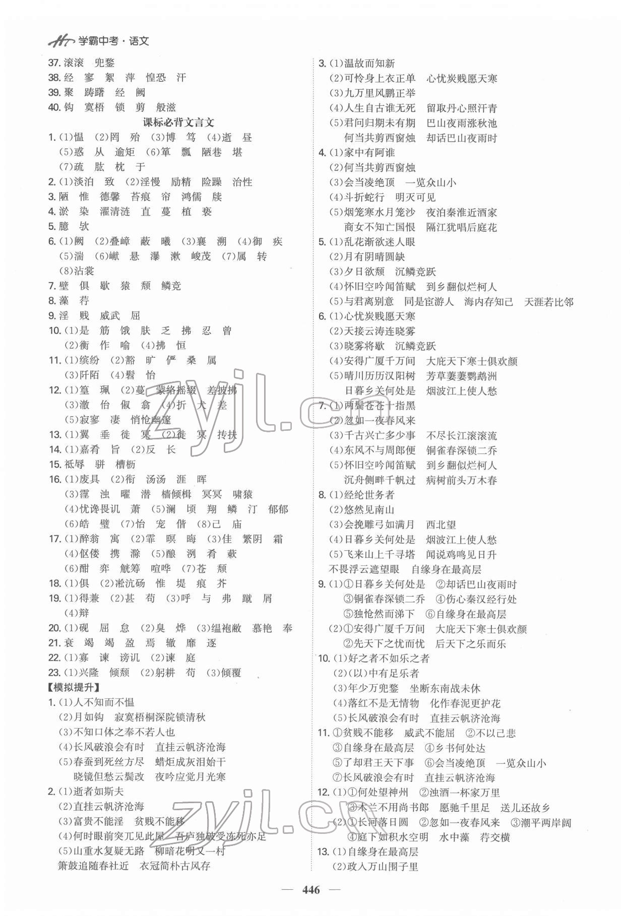 2022年翰庭學霸語文中考廣東專版 第6頁