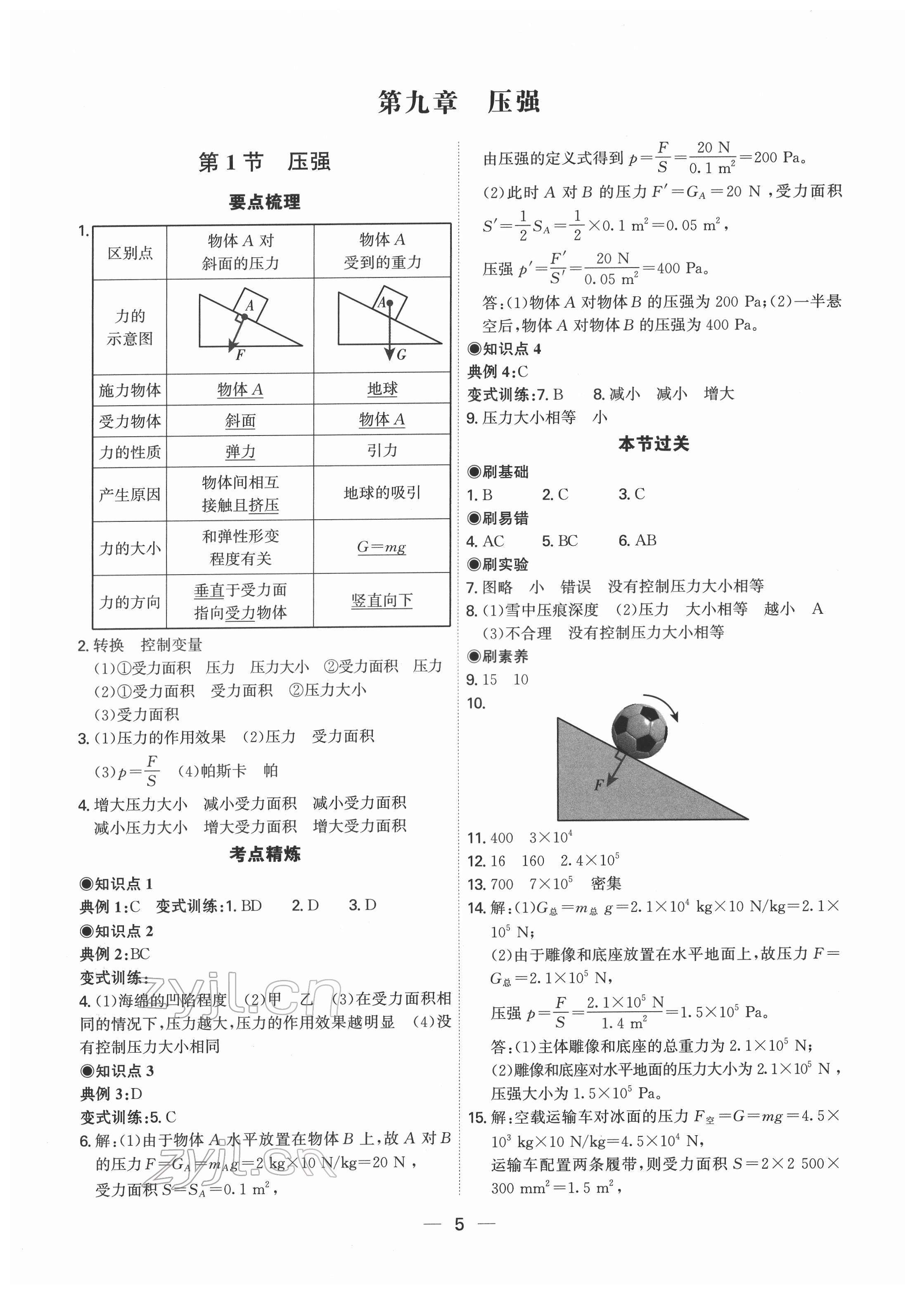 2022年考點(diǎn)專練八年級(jí)物理下冊(cè)人教版深圳專版 第5頁(yè)