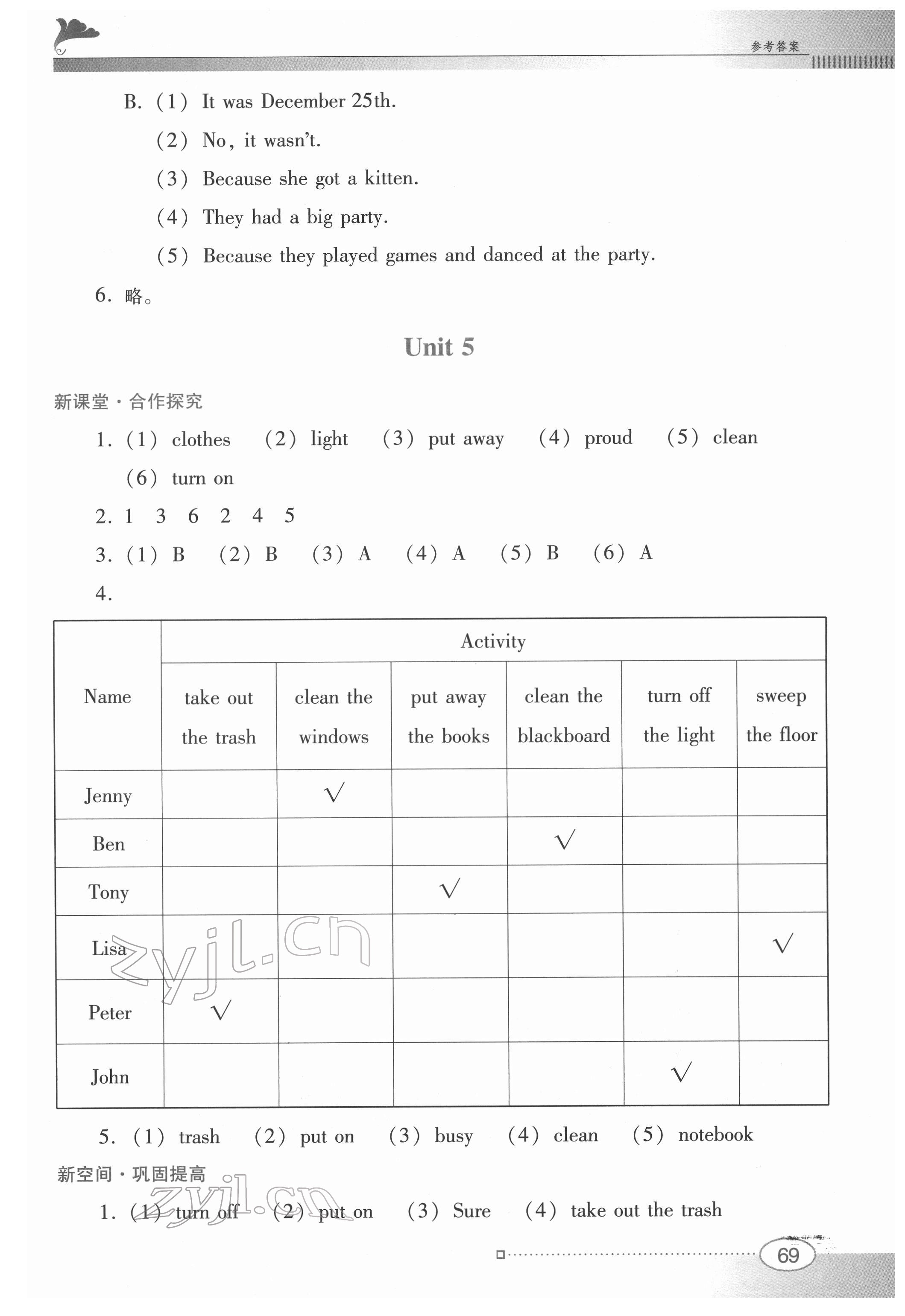 2022年南方新课堂金牌学案六年级英语下册粤人版 第7页