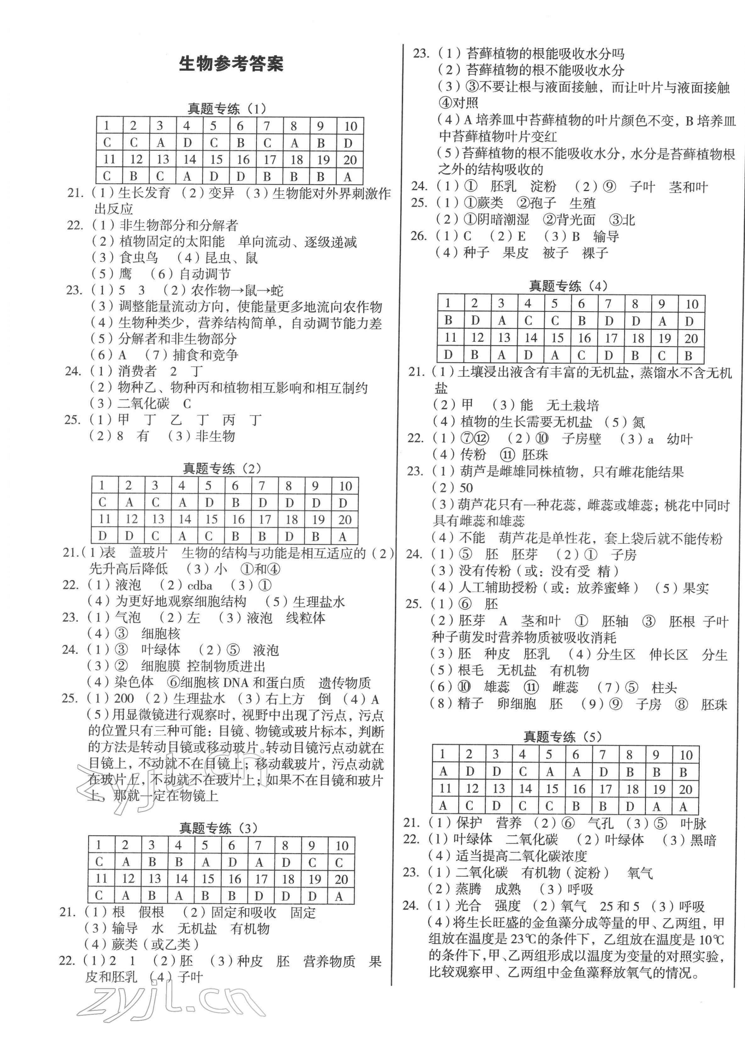 2022年河南省中考試題精編生物河南專版 第1頁(yè)