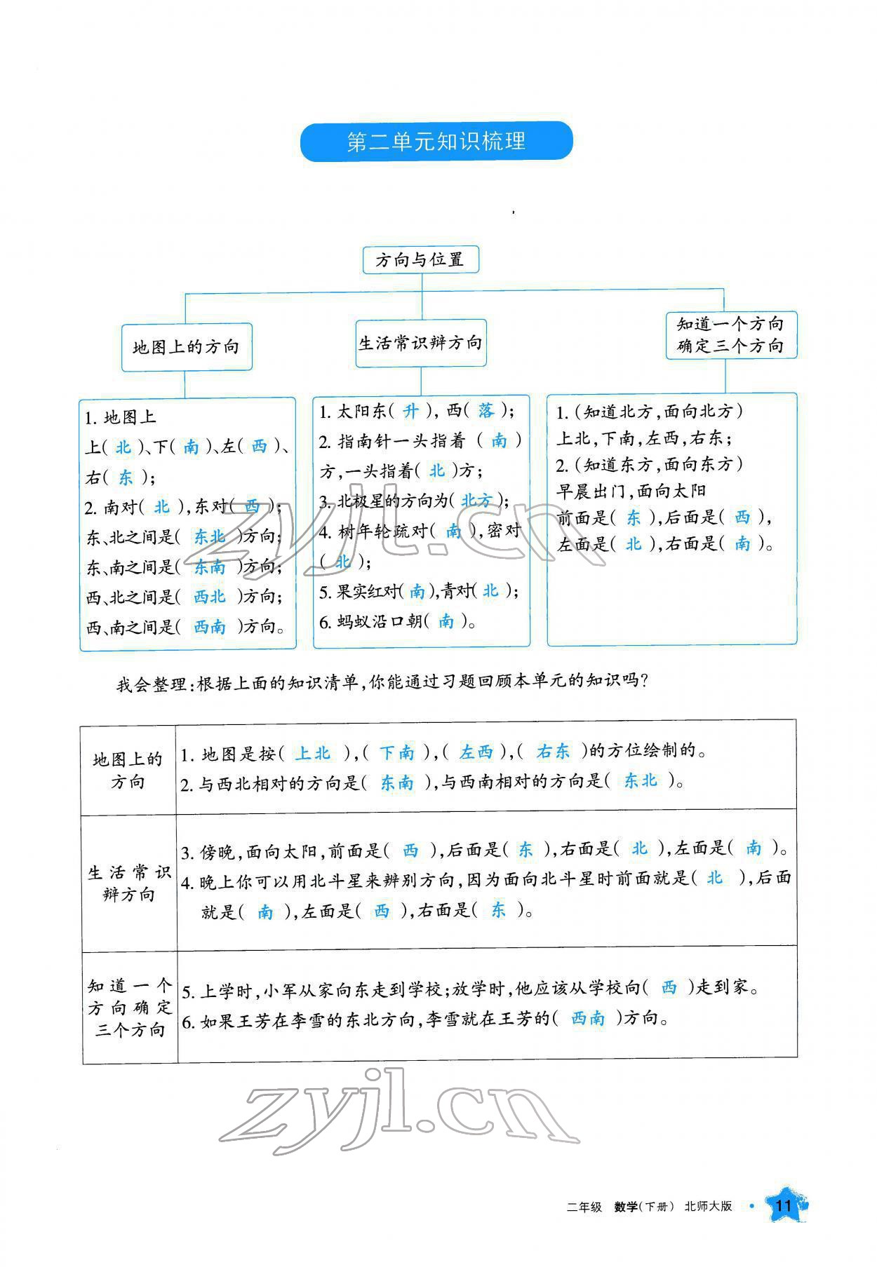 2022年学习之友二年级数学下册北师大版 参考答案第12页