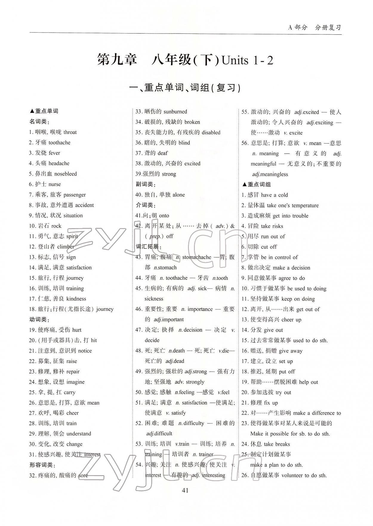 2022年指南针高分必备英语人教版 参考答案第41页