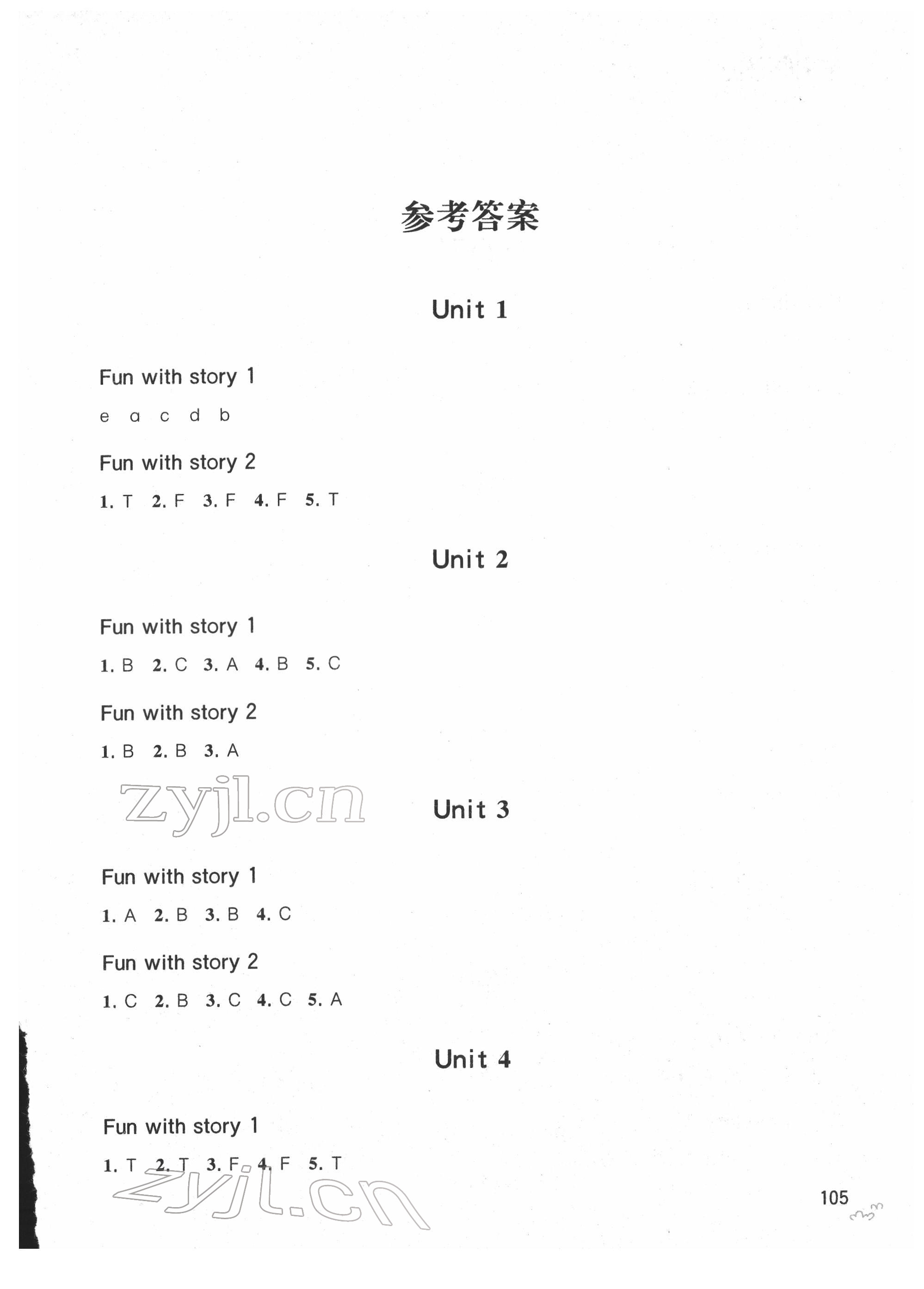 2022年小學(xué)英語閱讀新視野六年級下冊譯林版 參考答案第1頁