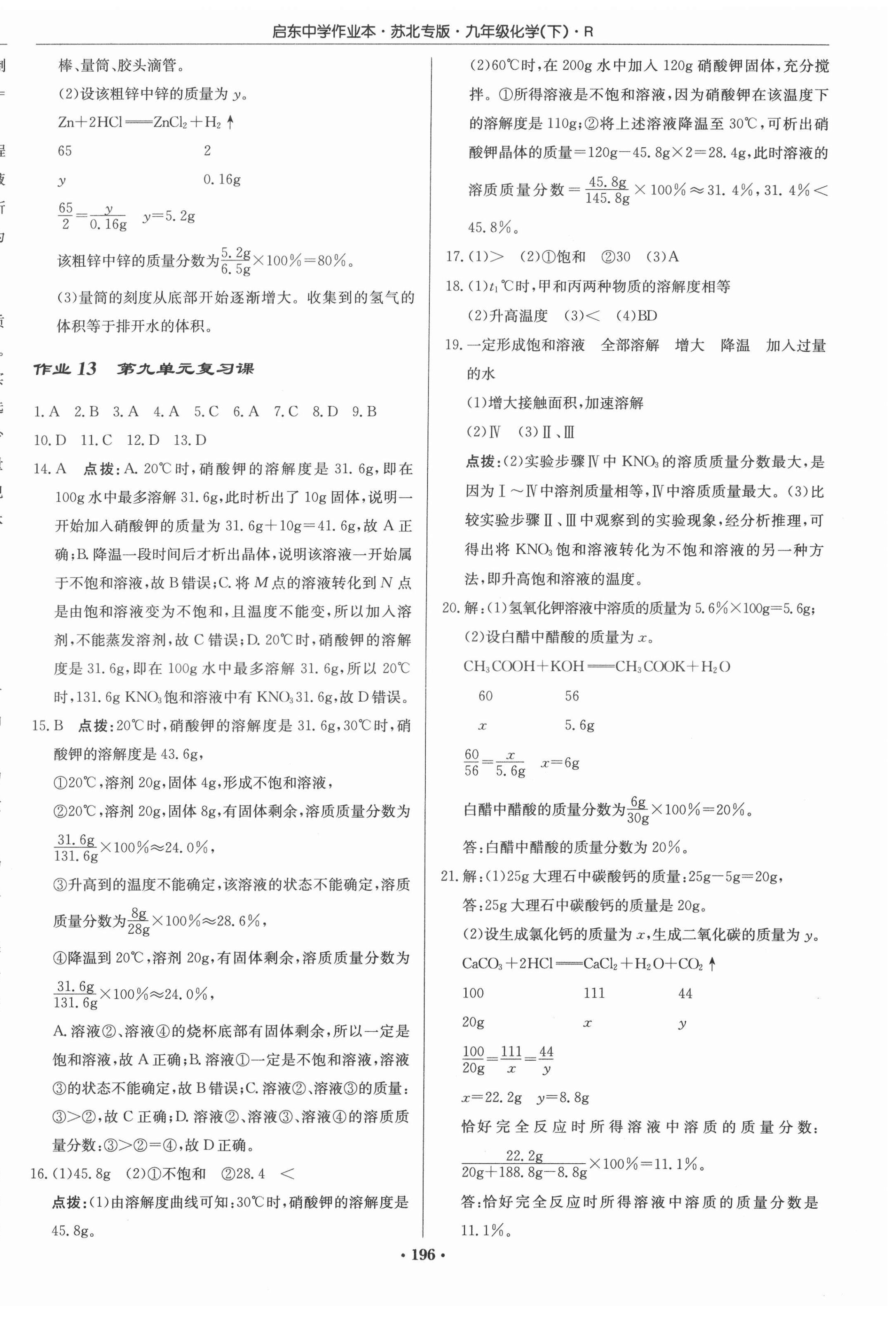 2022年啟東中學(xué)作業(yè)本九年級化學(xué)下冊人教版蘇北專版 第6頁