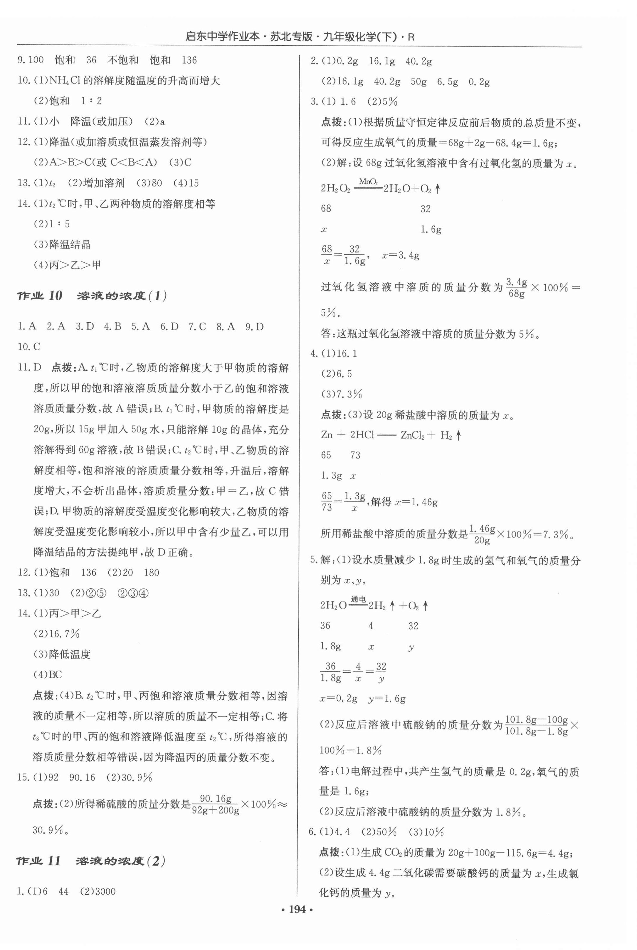 2022年啟東中學(xué)作業(yè)本九年級化學(xué)下冊人教版蘇北專版 第4頁