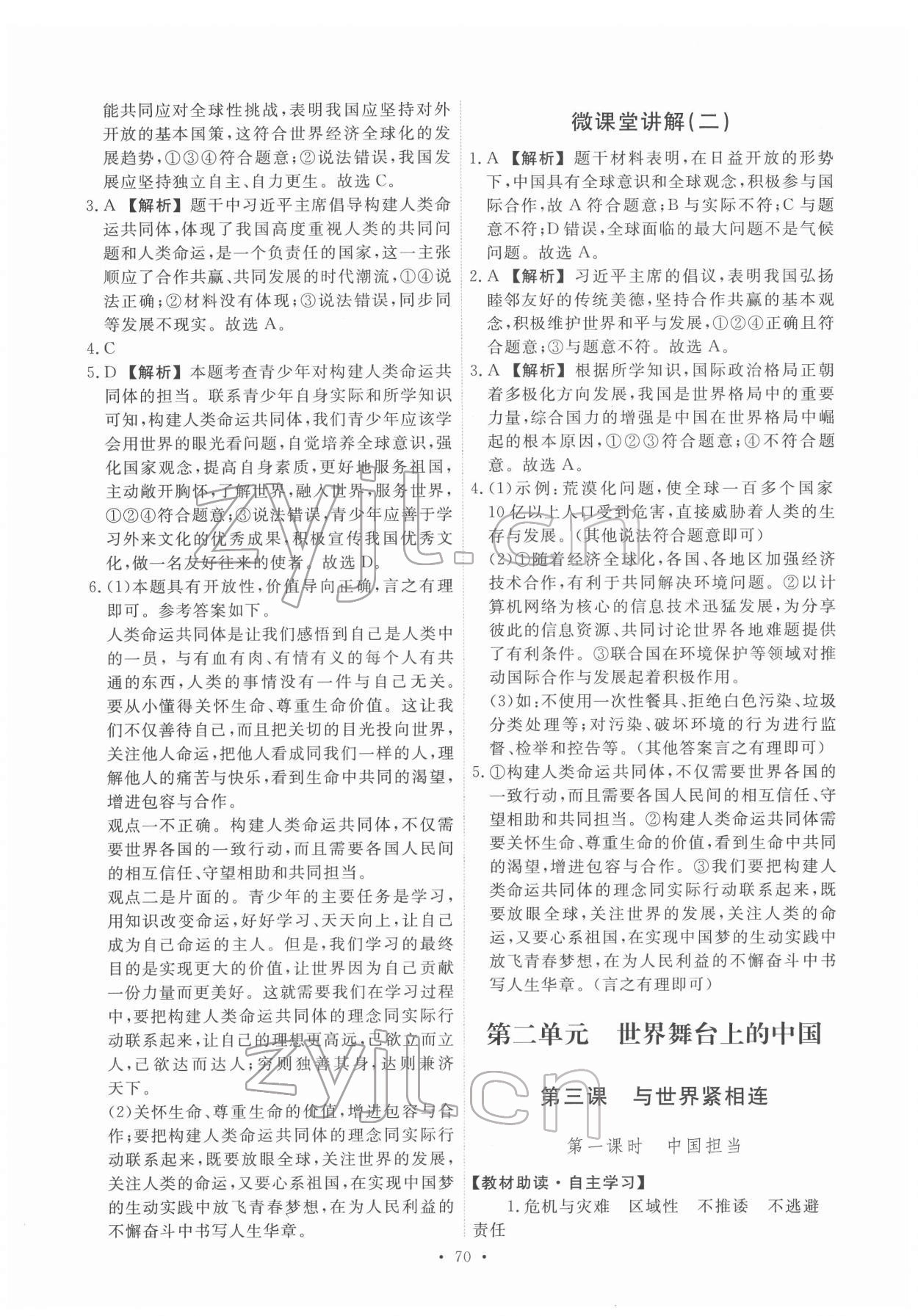 2022年能力培養(yǎng)與測試九年級道德與法治下冊人教版 第4頁