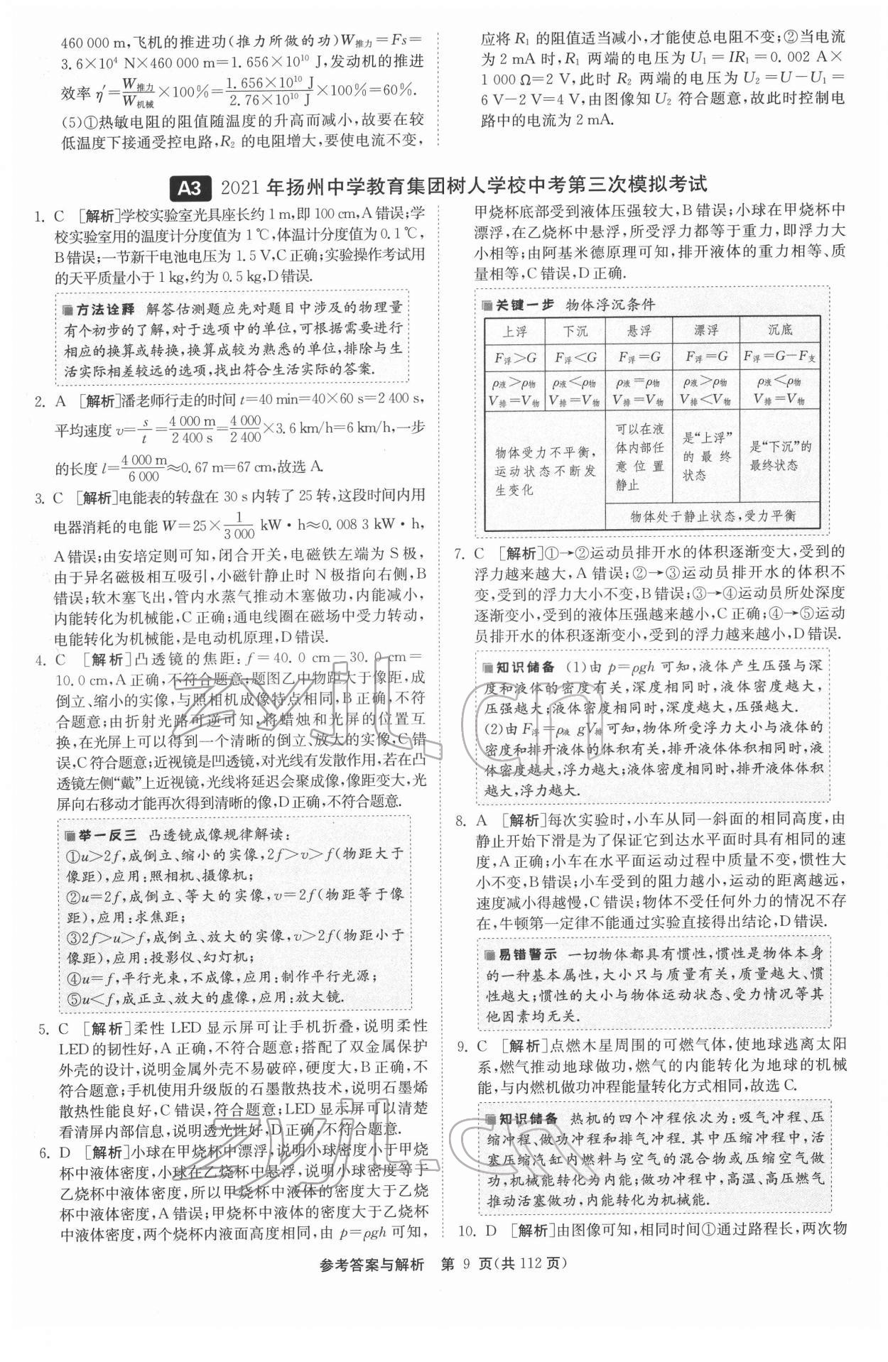 2022年揚州市中考復習制勝金卷物理 第9頁