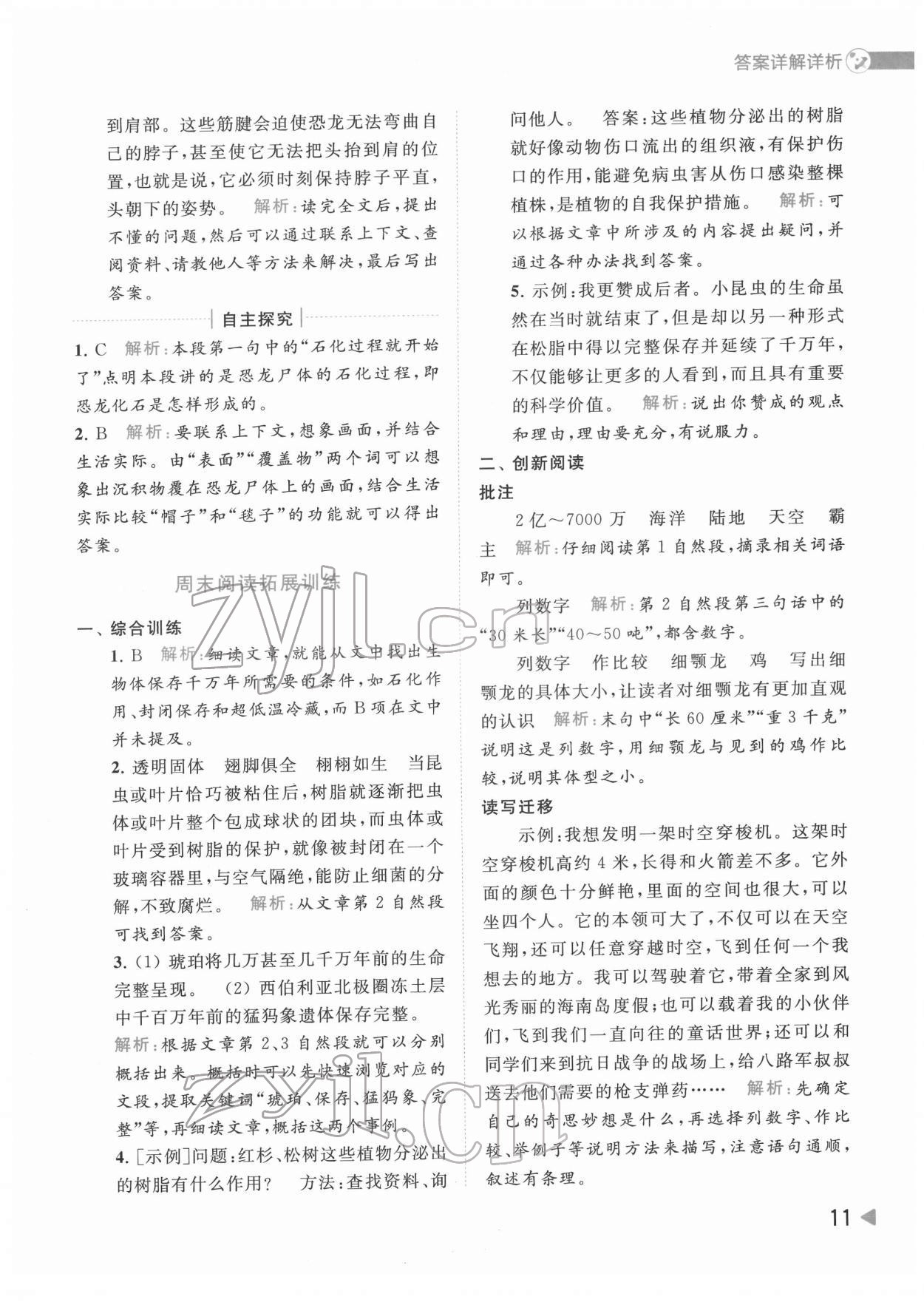 2022年亮點給力提優(yōu)班多維互動空間四年級語文下冊人教版 第11頁