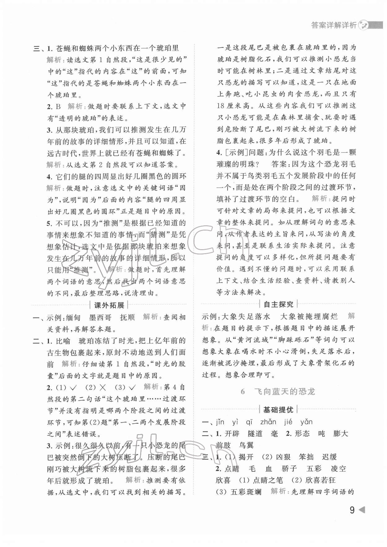 2022年亮點(diǎn)給力提優(yōu)班多維互動(dòng)空間四年級語文下冊人教版 第9頁