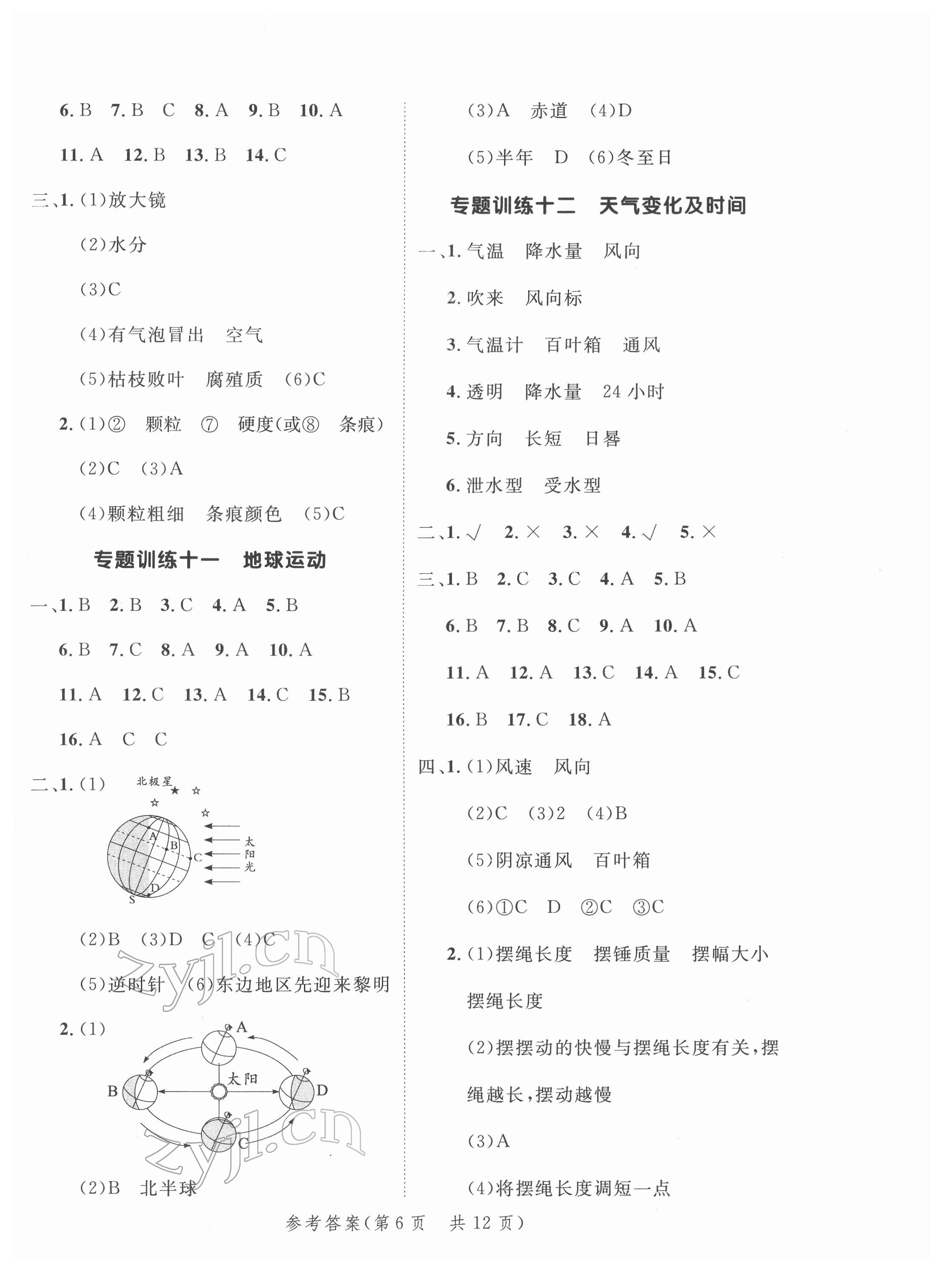 2022年新領(lǐng)程小學(xué)總復(fù)習(xí)高效練案科學(xué) 第6頁(yè)