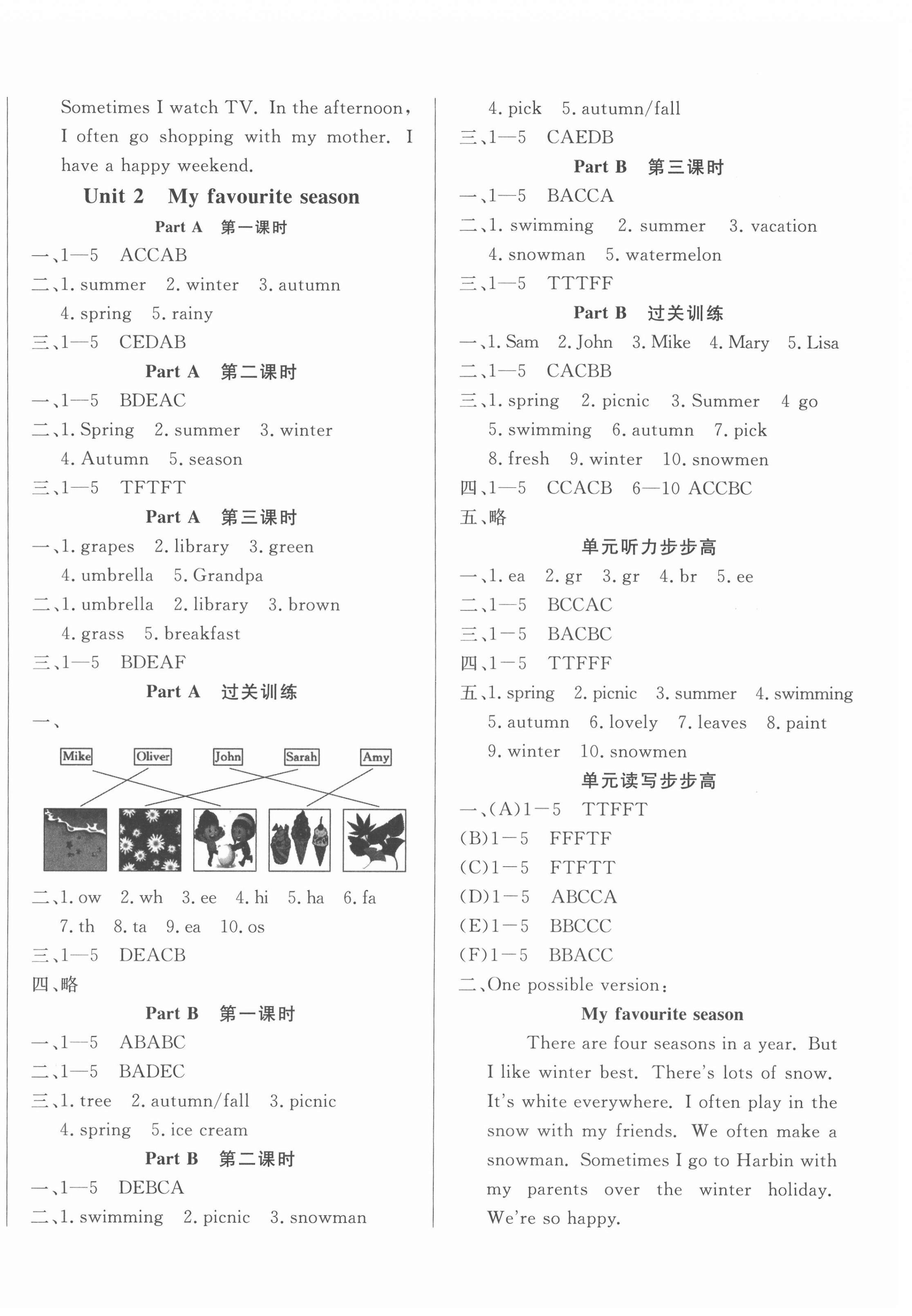 2022年状元坊全程突破导练测五年级英语下册人教版佛山专版 第2页