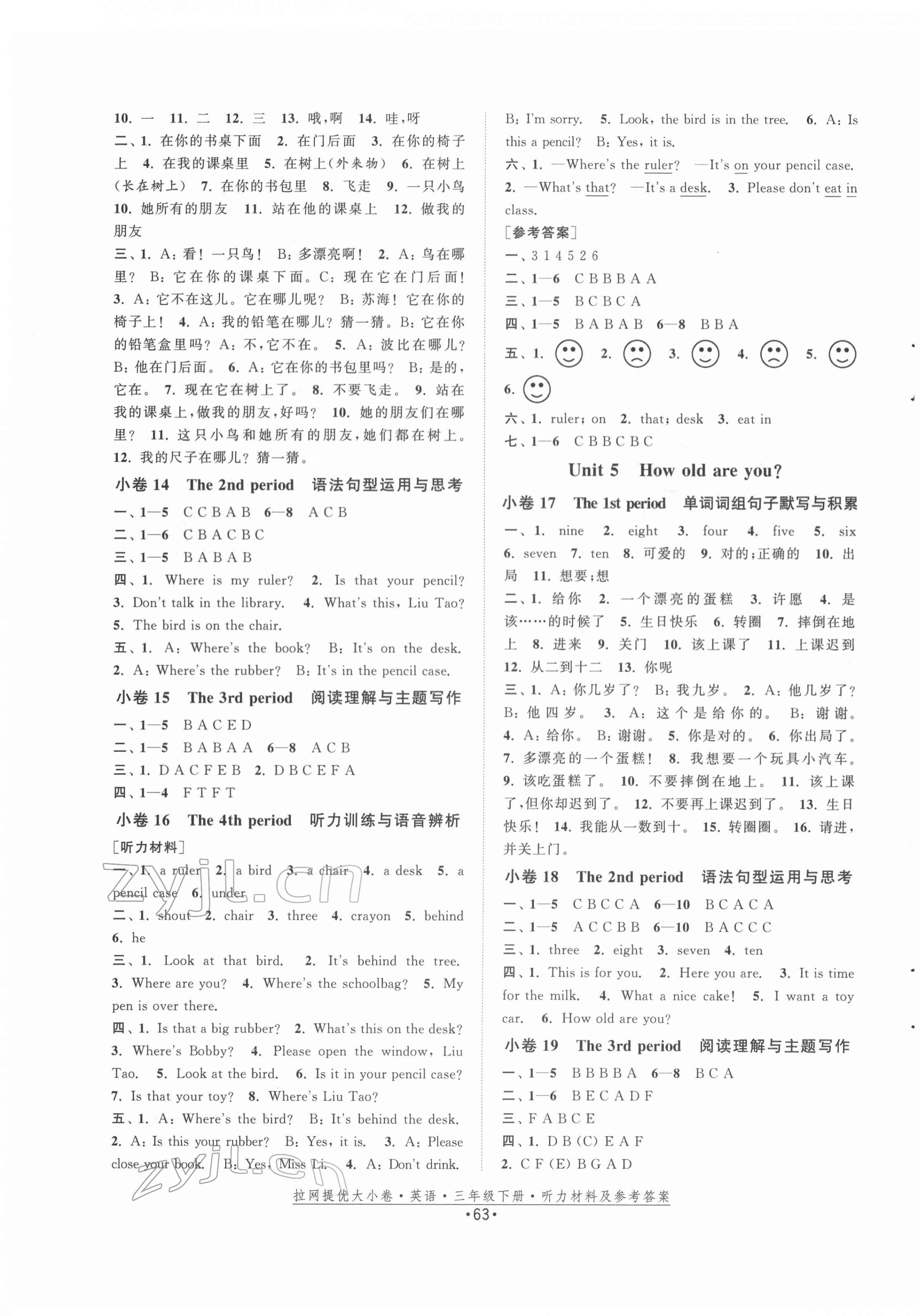 2022年拉網提優(yōu)大小卷三年級英語下冊譯林版 第3頁