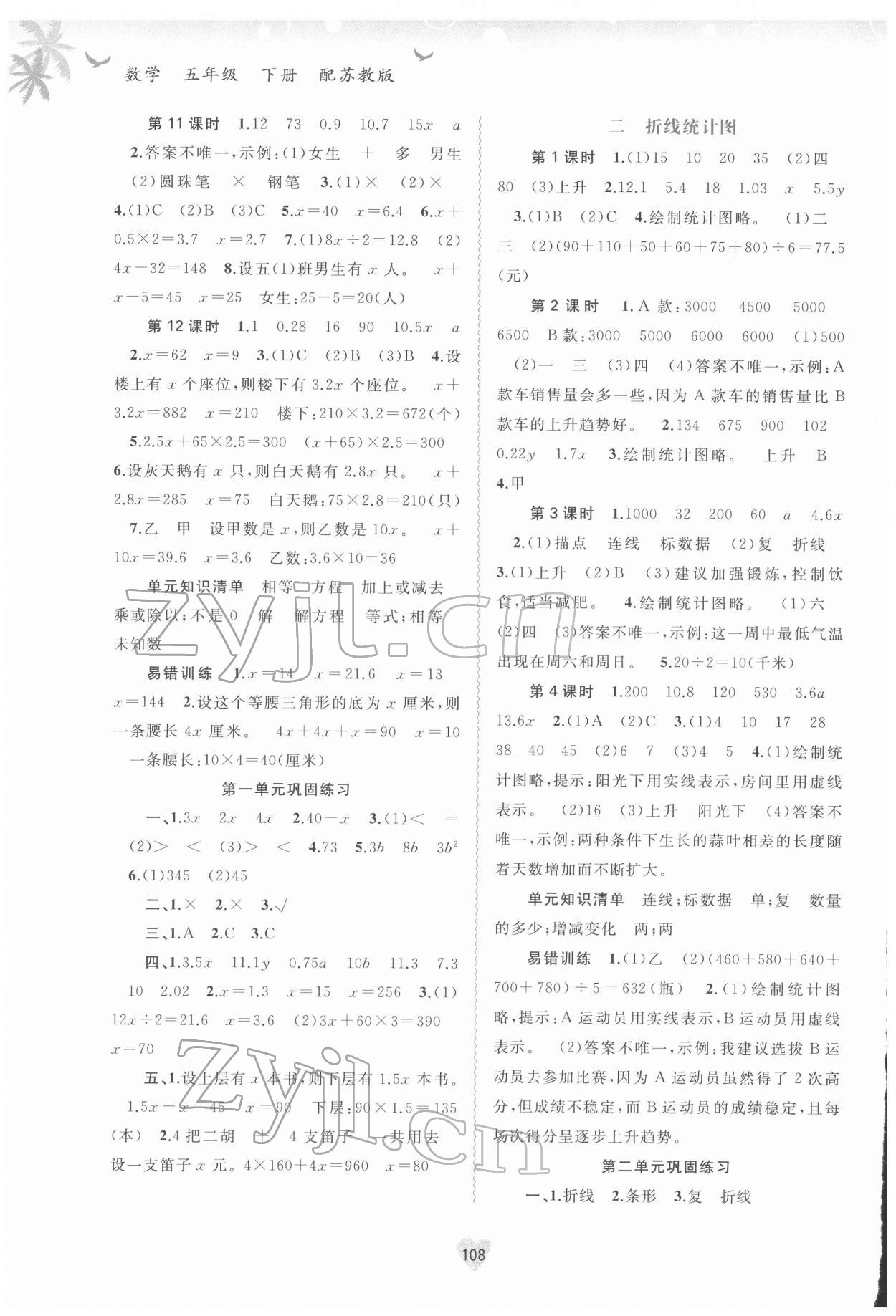 2022年新課程學(xué)習(xí)與測評同步學(xué)習(xí)五年級數(shù)學(xué)下冊蘇教版 第2頁