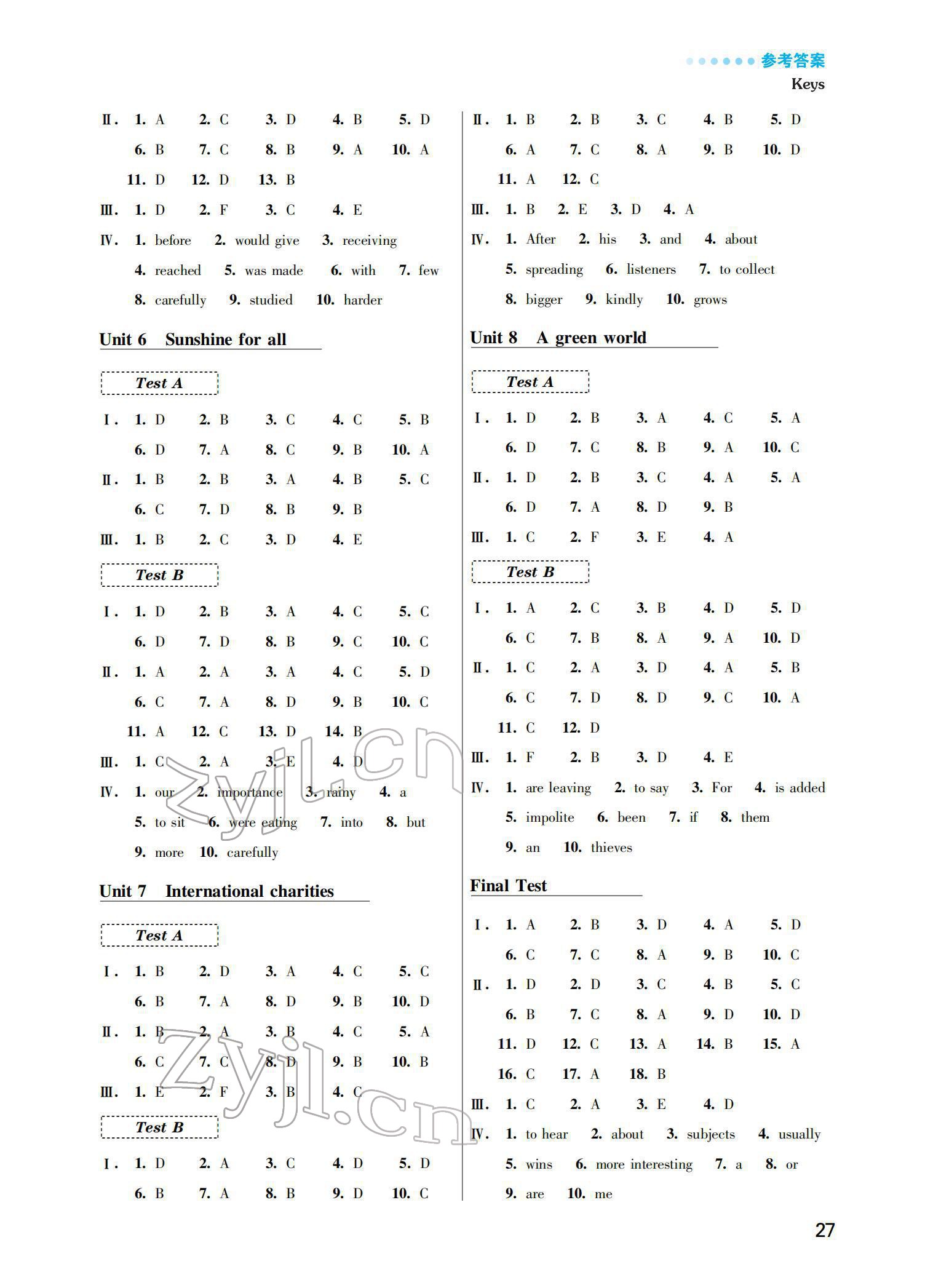 2022年初中英語(yǔ)聽(tīng)讀空間八年級(jí)下冊(cè)譯林版提高版 參考答案第4頁(yè)