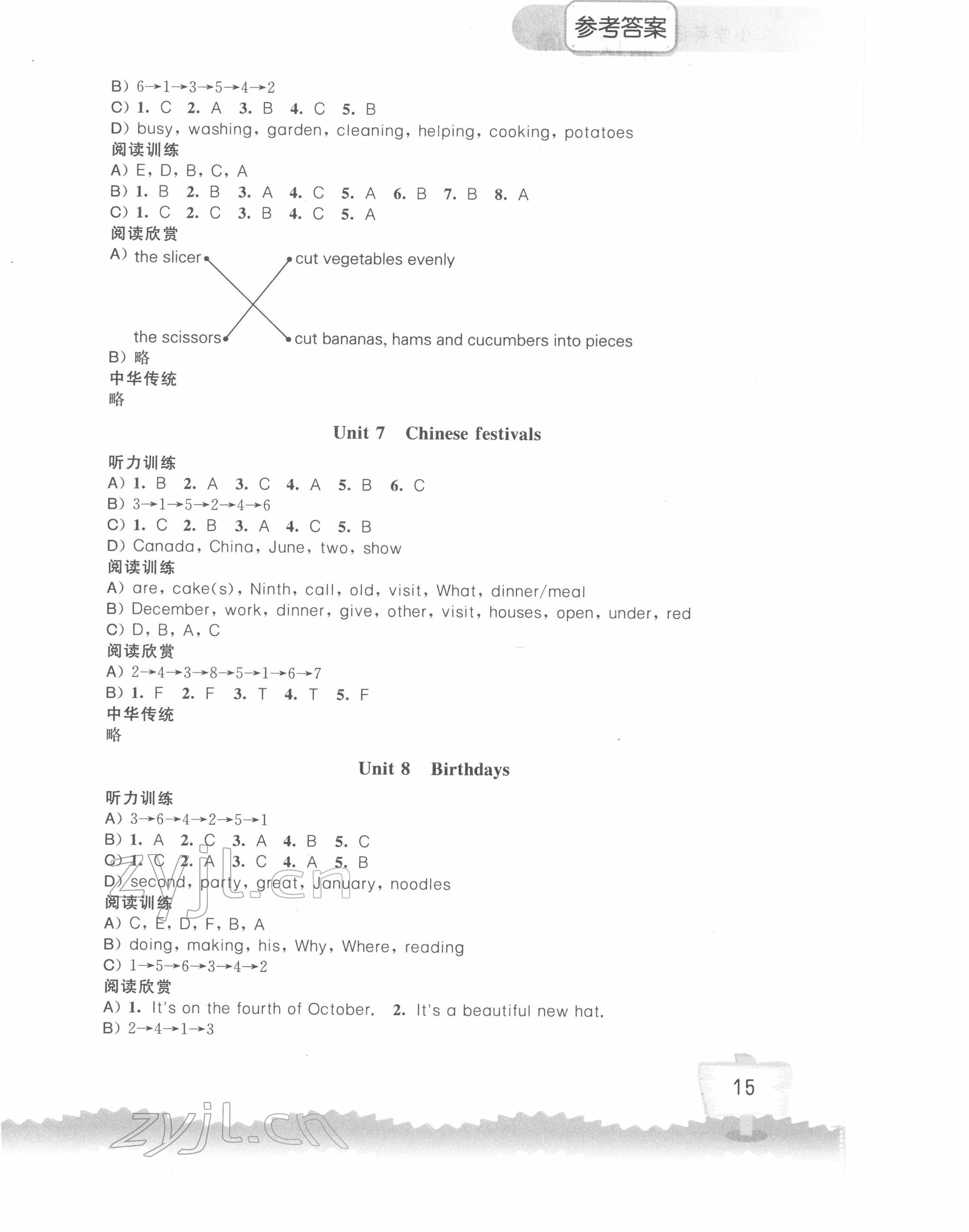 2022年小學(xué)英語聽讀空間五年級下冊 參考答案第4頁